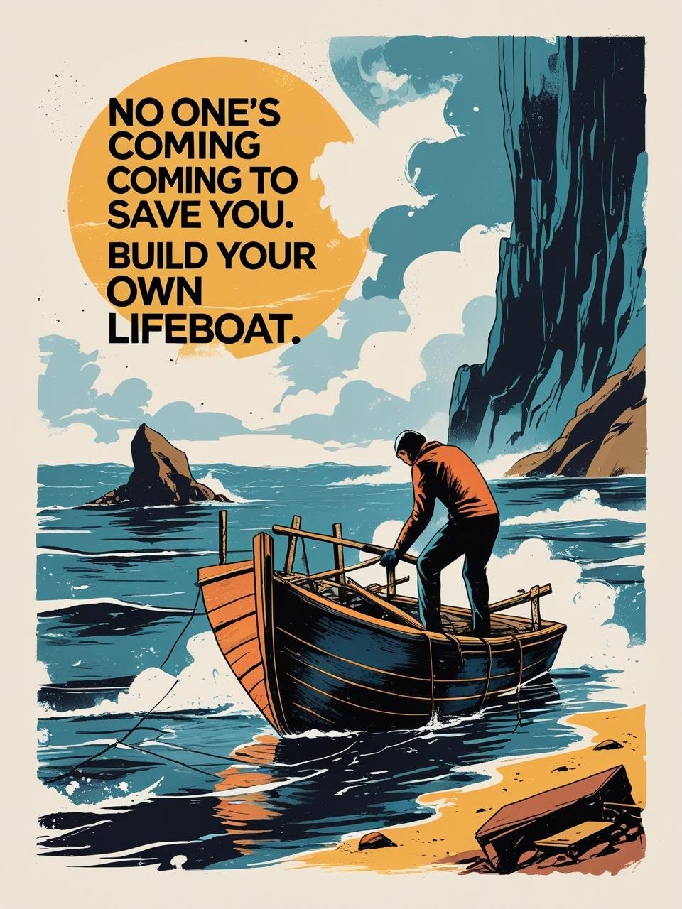 No one’s coming to save you.  Build your own lifeboat.
