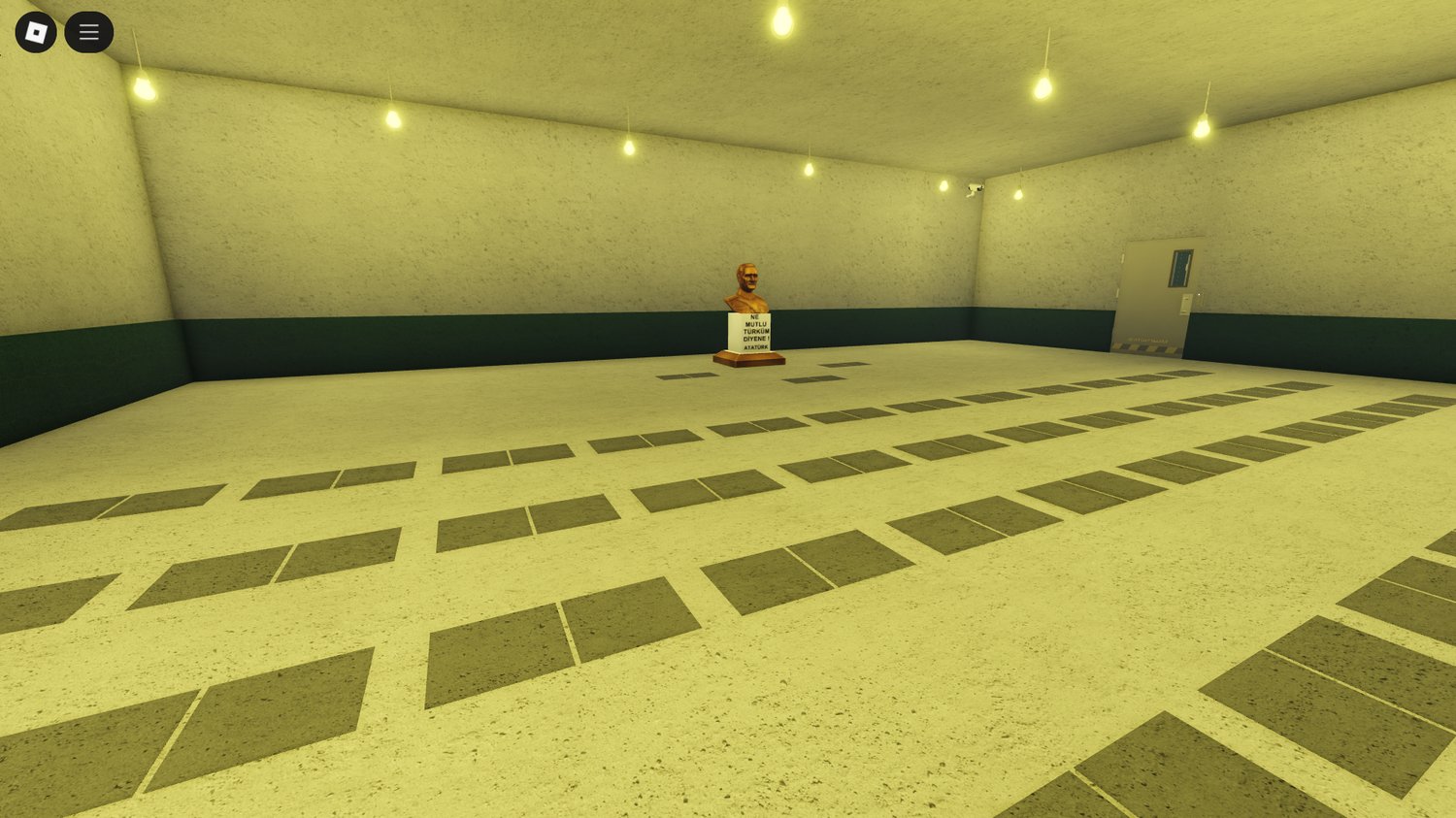 Inmate visitation room with phones and glass divider