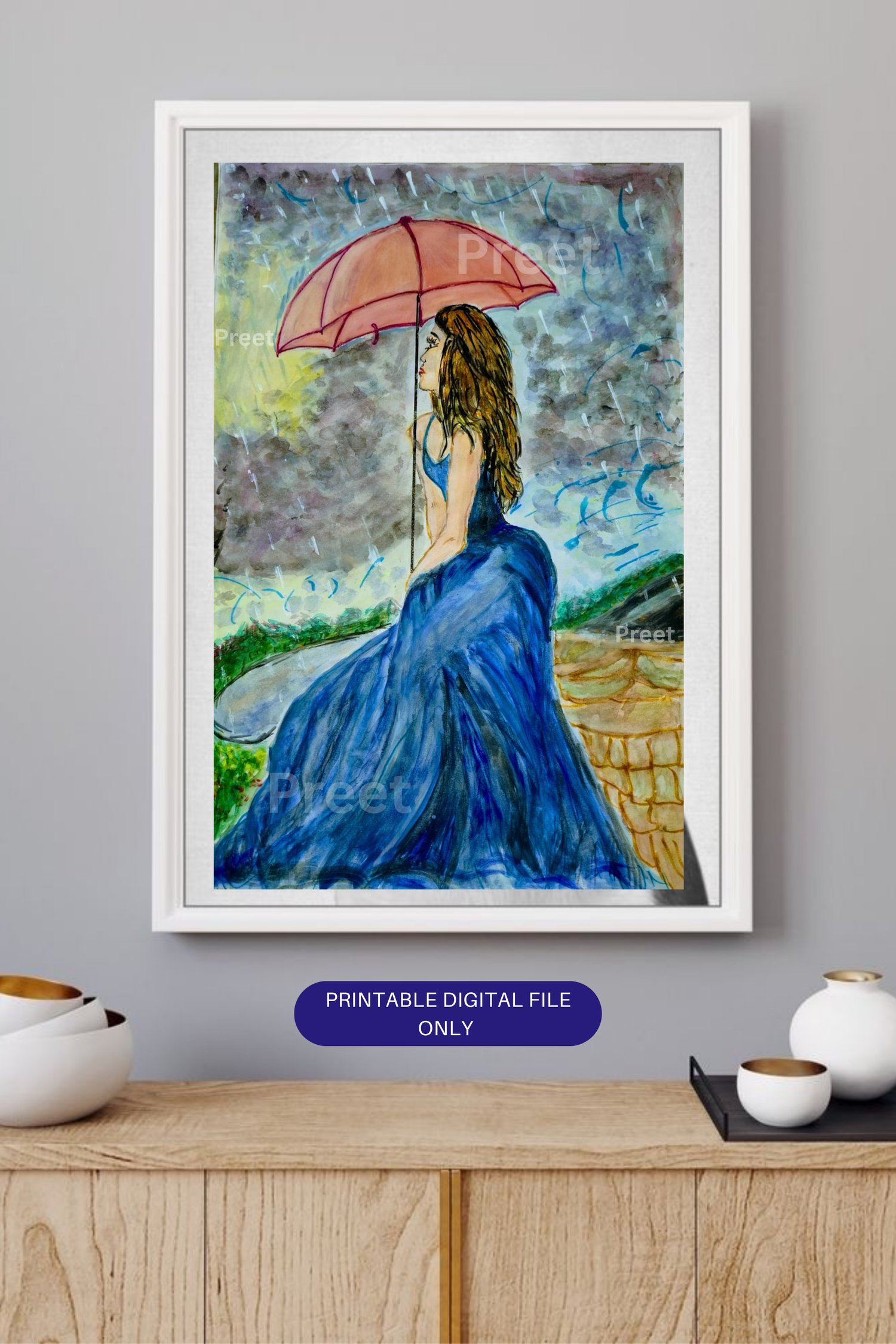 WatercolorArt #PrintableWallArt #GirlInRain #HandmadePainting #MonsoonVibes #GiftForHer #DigitalArtDownload #RainyDayMood #ArtistWall #UmbrellaGirlPainting #SelfLoveDecor #EmotionalArt #SupportIndianArtists #InstantDownloadArt #CalmCornerArt