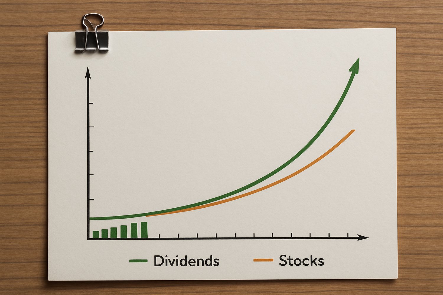 A chart visualizing the effects of compound growth when starting a dividend reinvestment plan at a young age.
