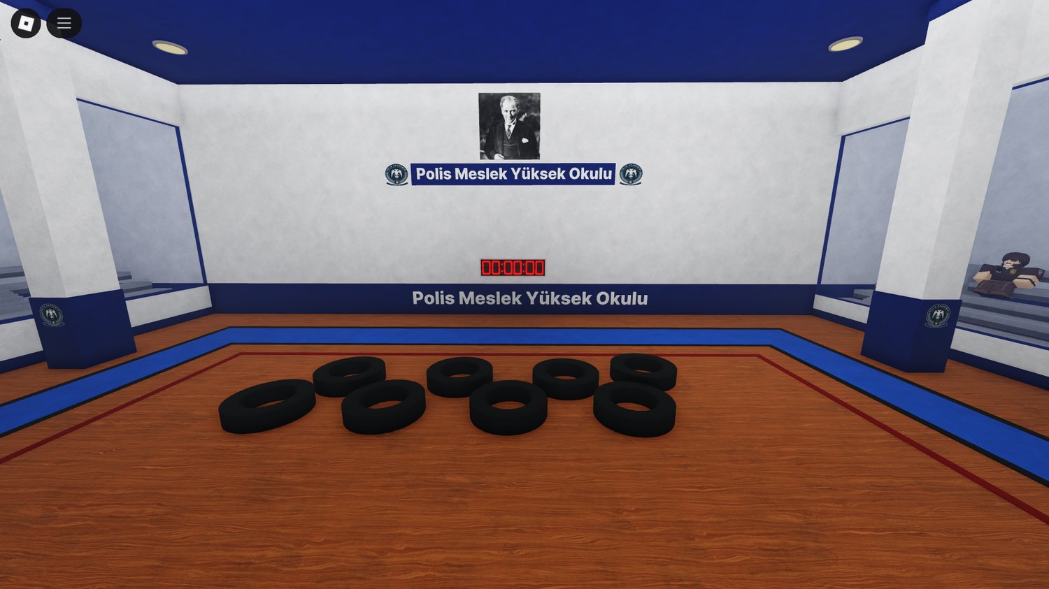Exercise wheels setup for jumping drills