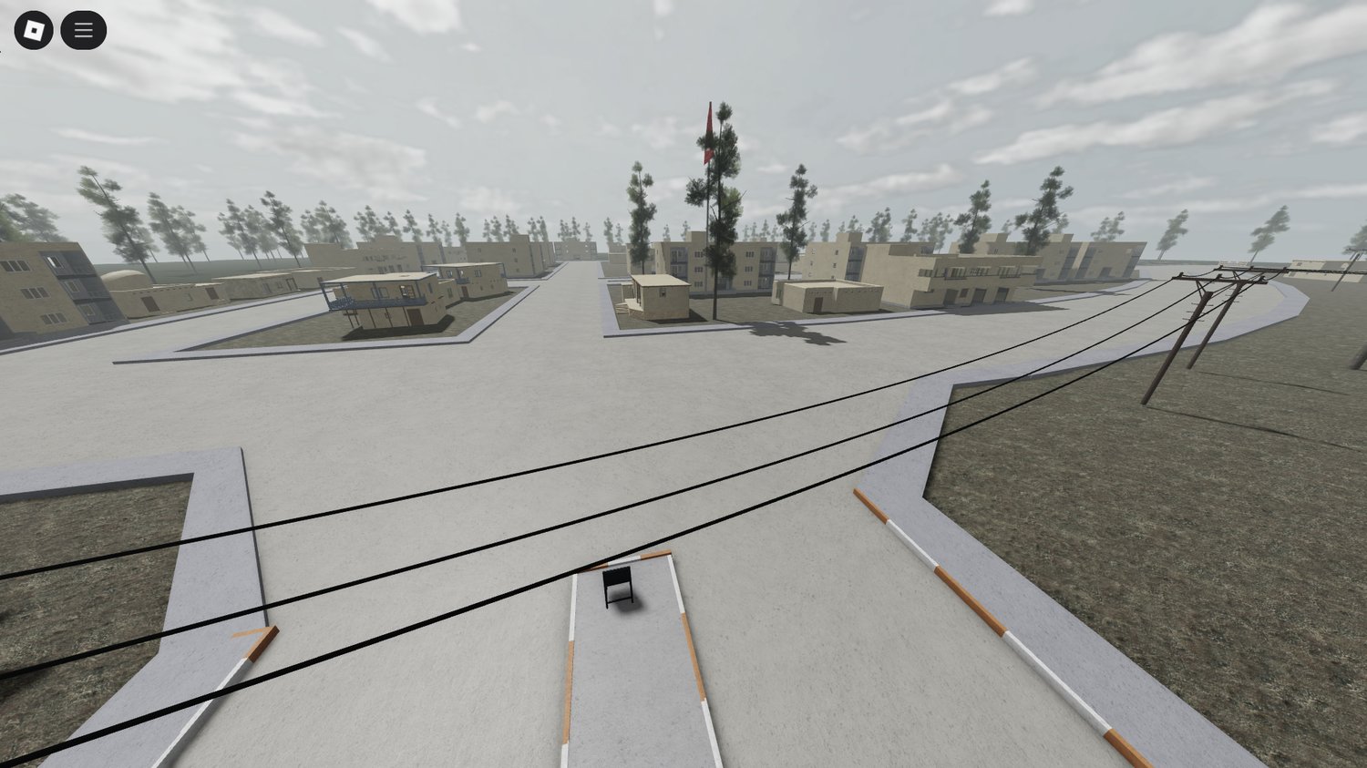 Roblox training field with obstacle course and targets