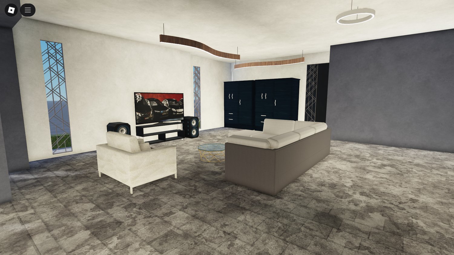 Upstairs bedroom with bed and terrace door