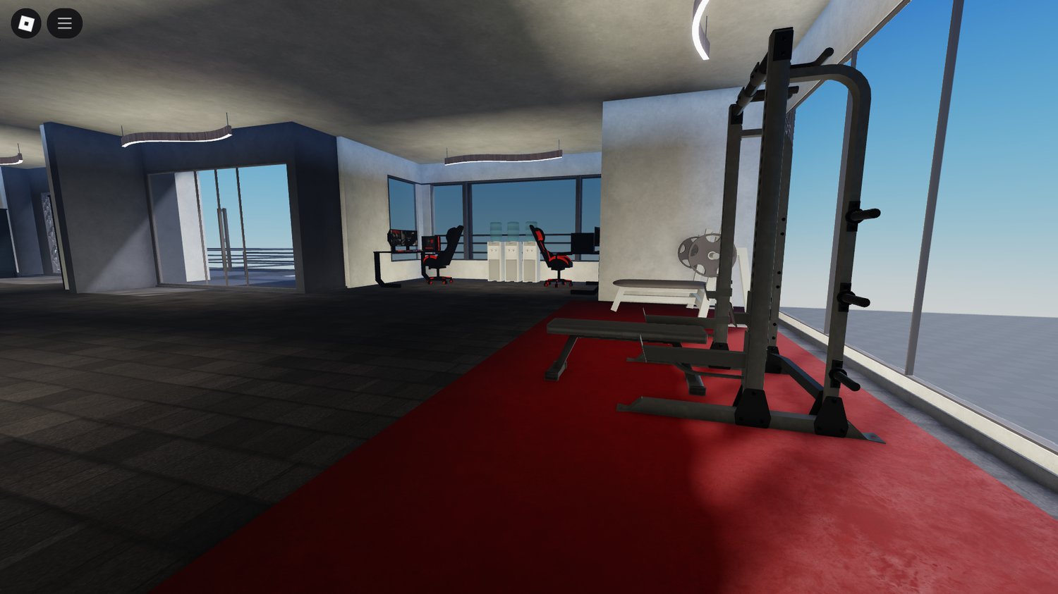 Home gym area for roleplay workouts