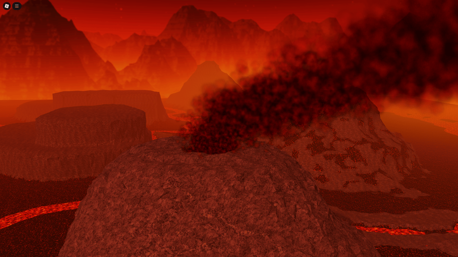 Realistic lava cracks and glowing terrain