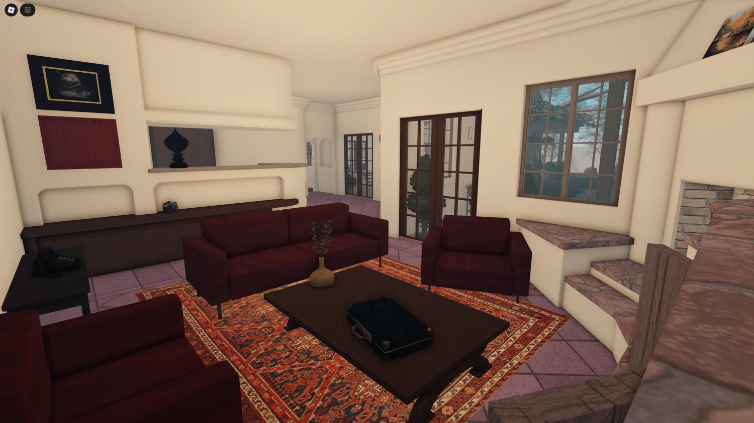 Modern living room interior of the villa