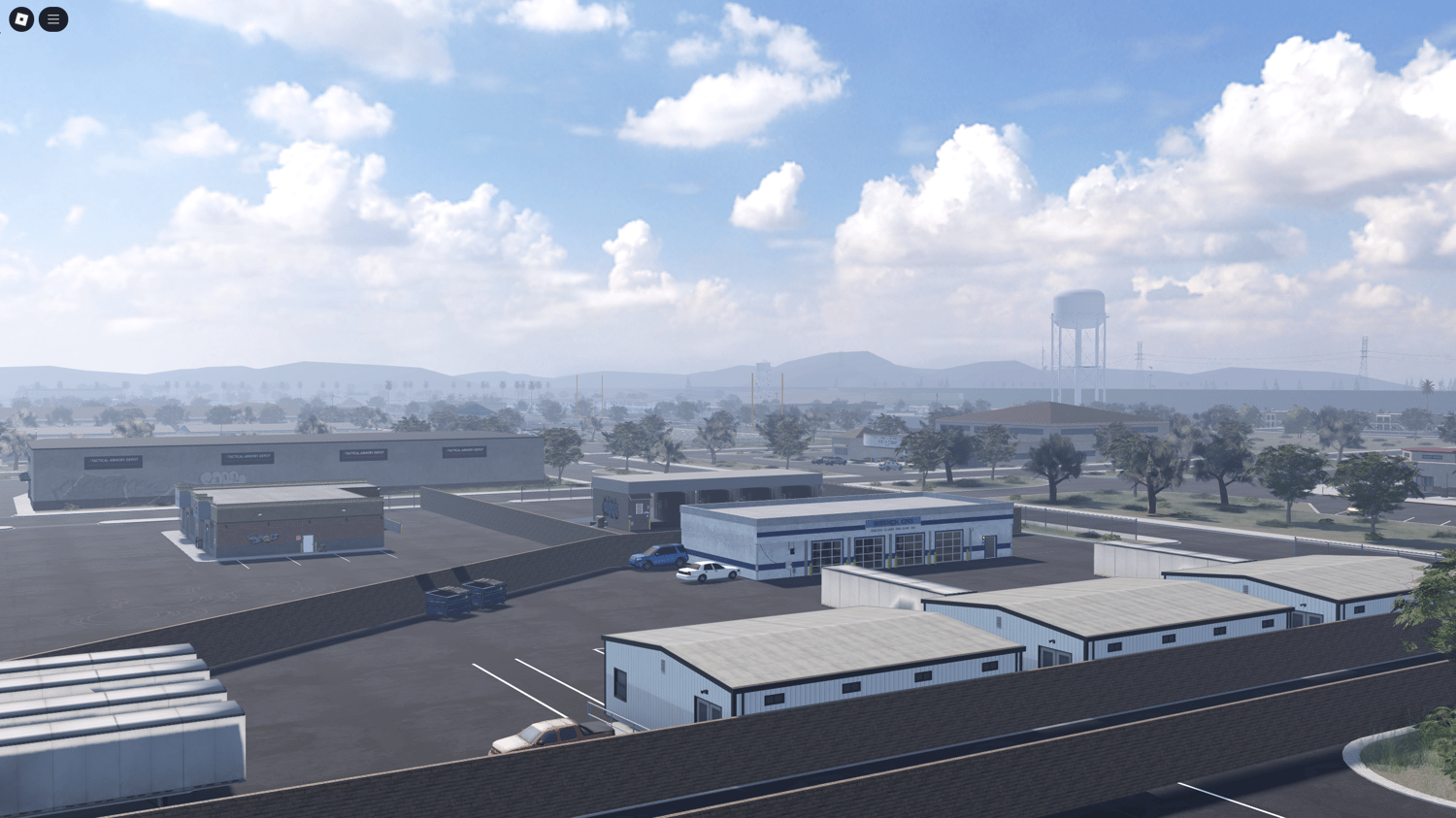 Street-level view of Clearview with town details