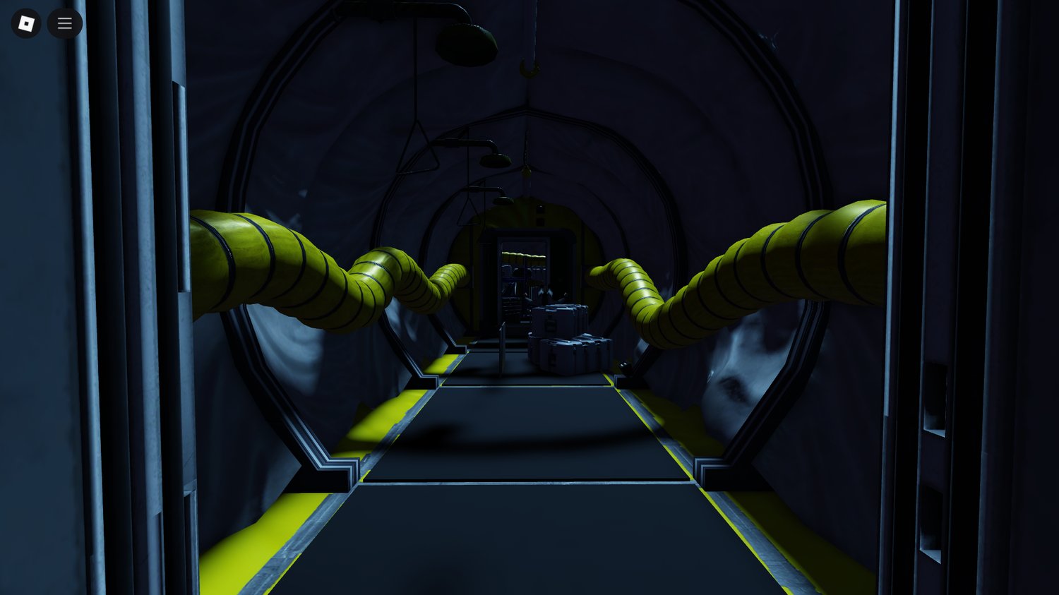 Dark corridor perfect for horror roleplay