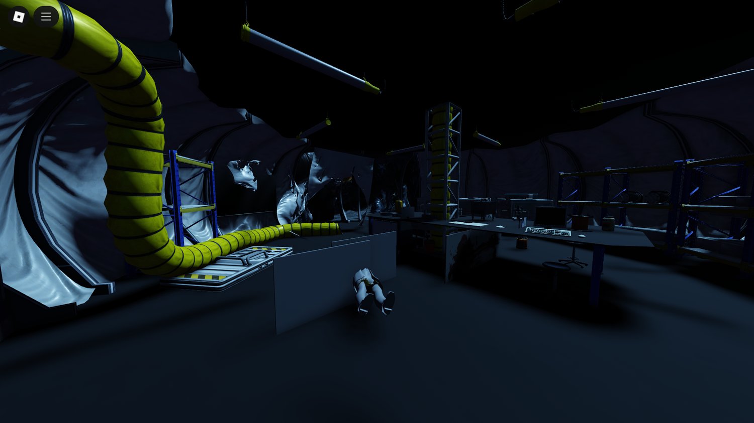 Main tunnel connecting different sectors of the lab