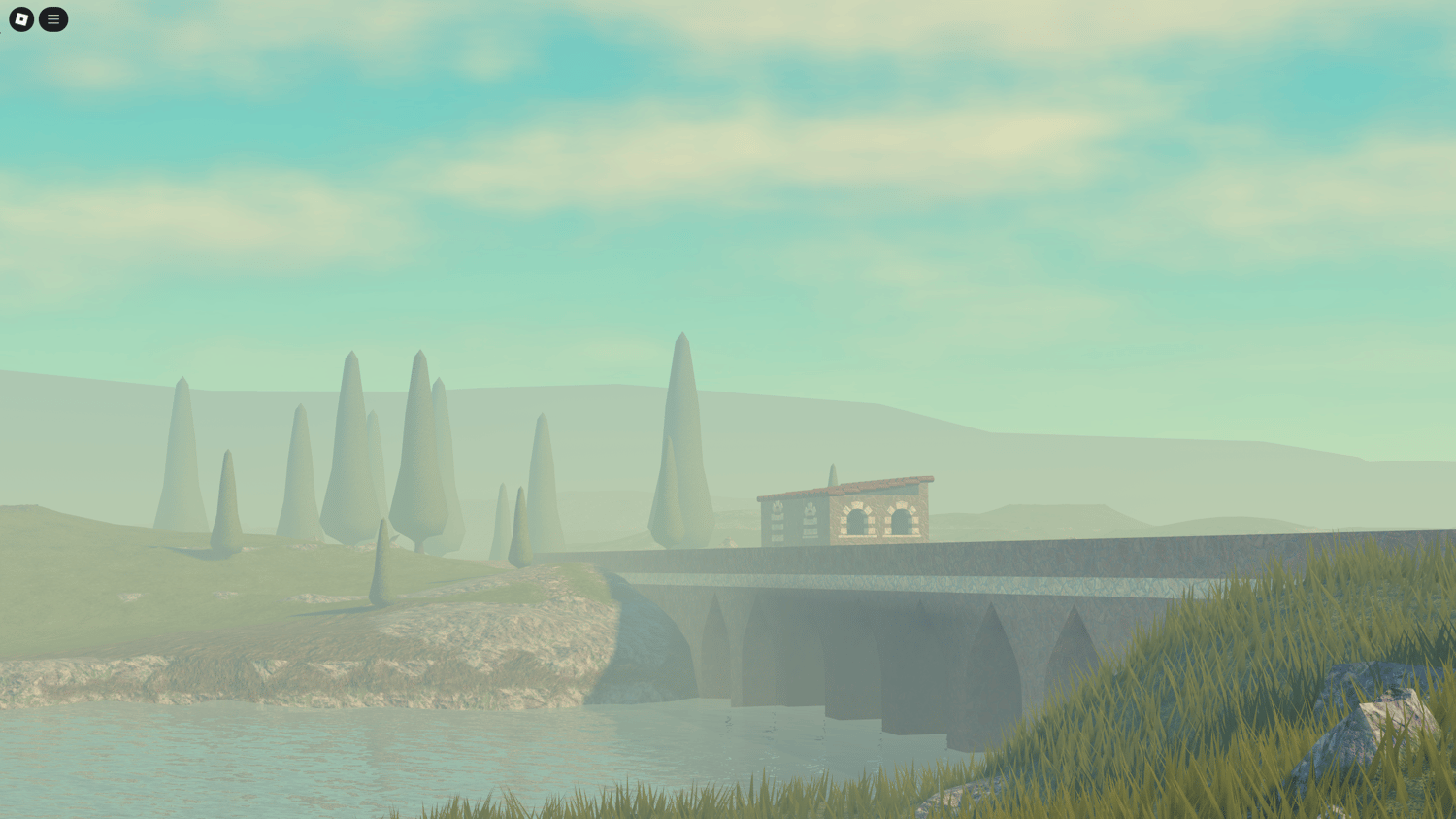 Large river crossing in Napoleonic Roblox map