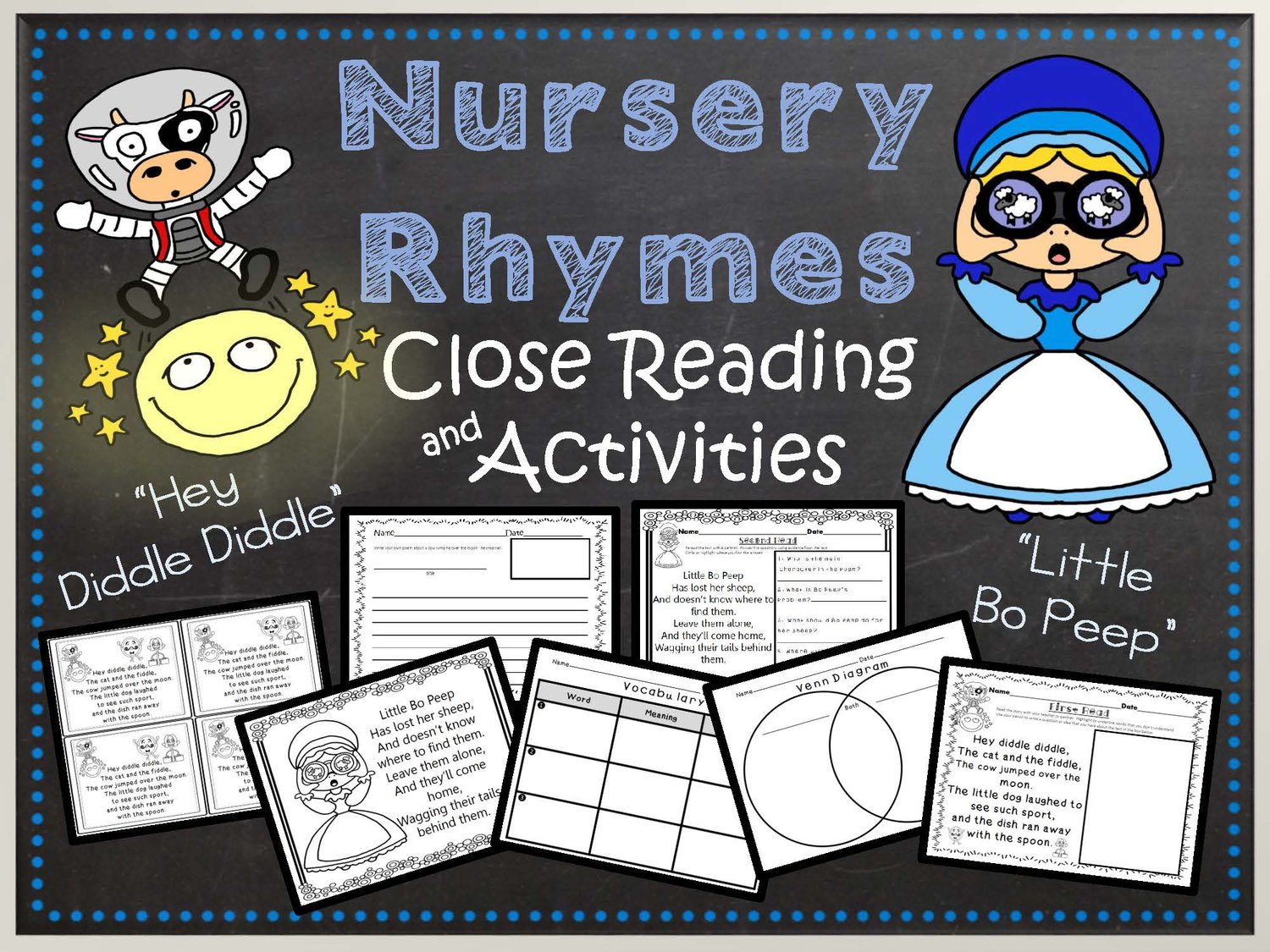 Close Reading for 1st and 2nd Grades - Nursery Rhymes