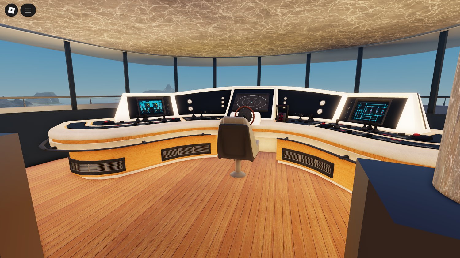 Side view of modern yacht model – editable, interactive, and RP-ready in Roblox