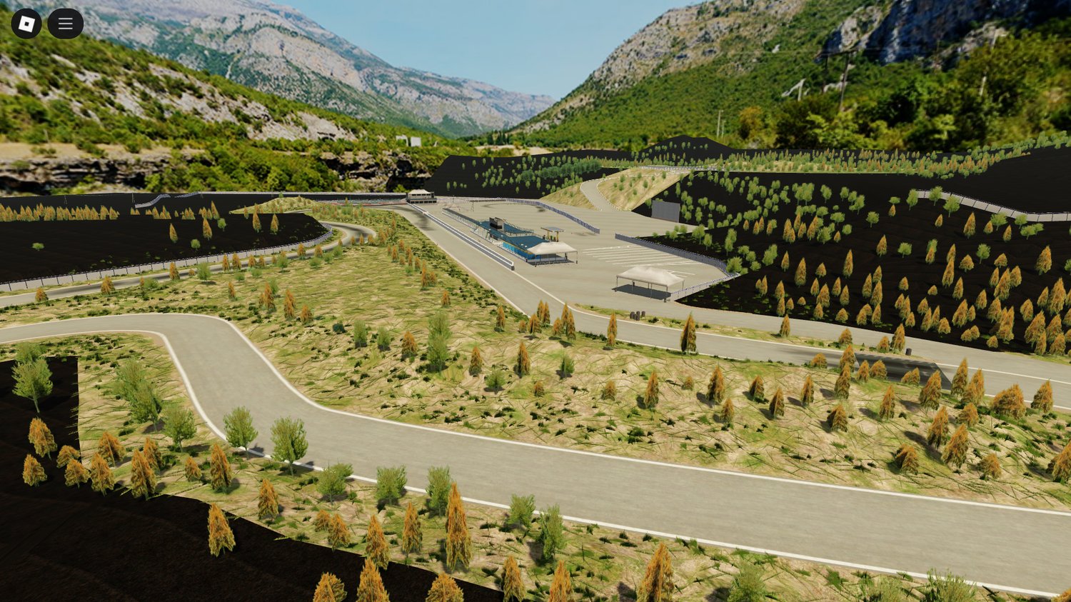 Roblox racing map featuring full-scale Suzuki Twin Circuit for competitive gameplay