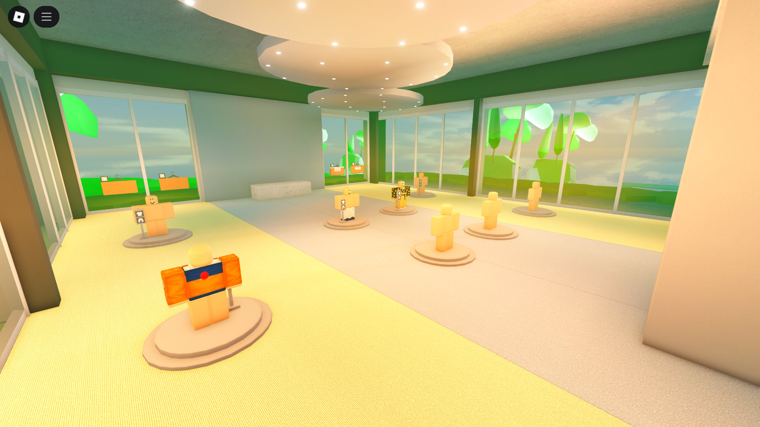 Customizable Roblox café featuring interactive menu and service counter