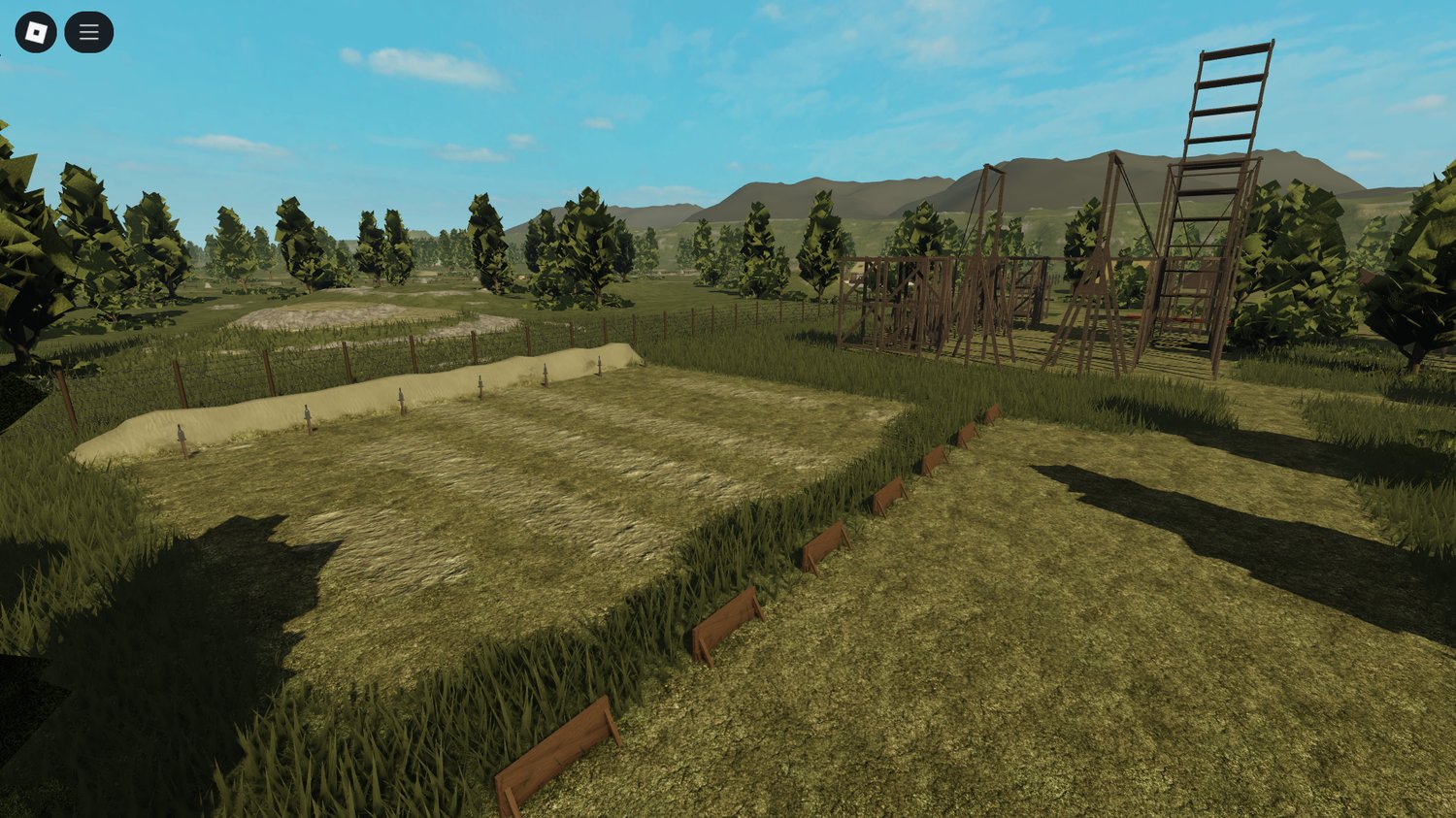 Civilian village with farms and houses