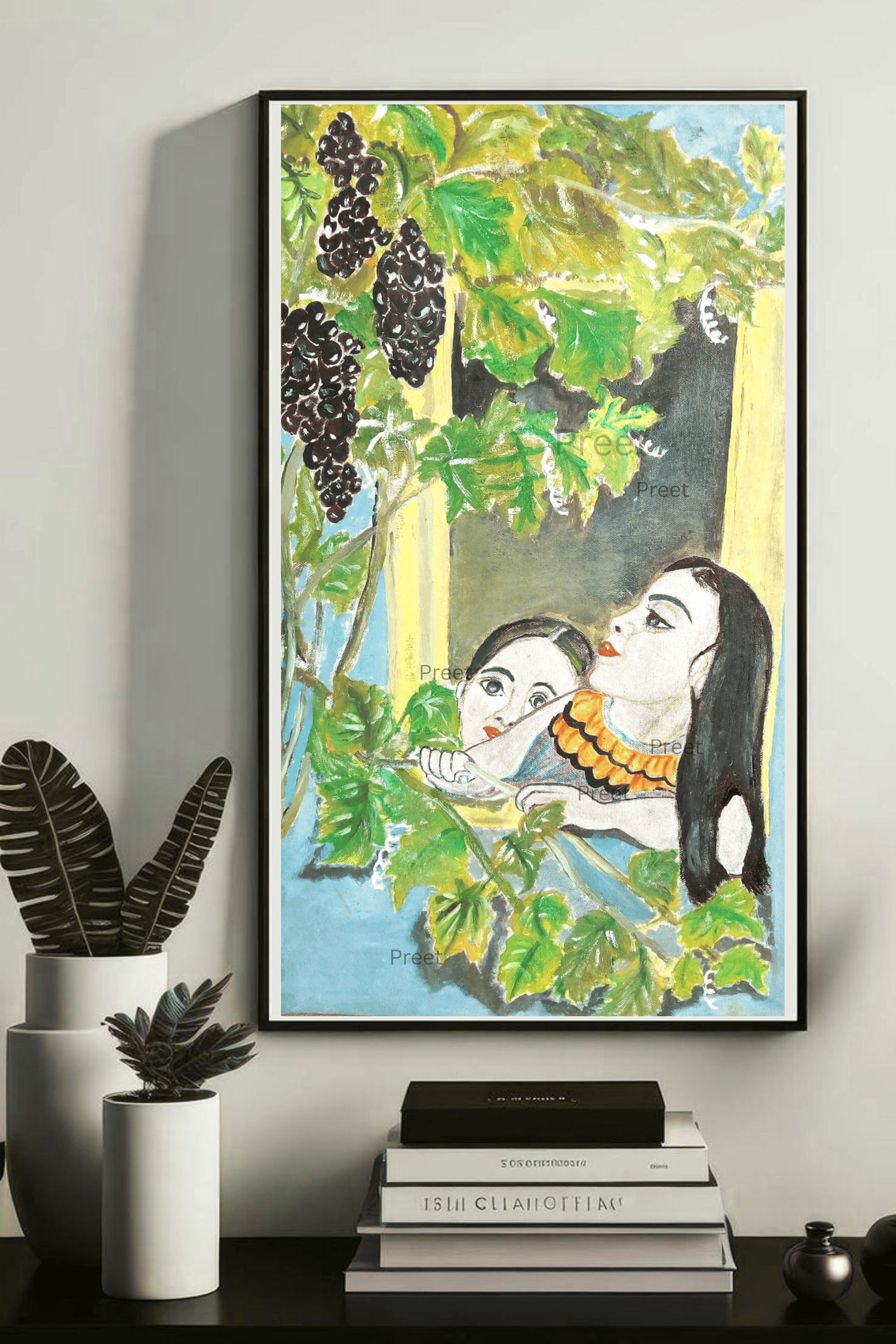 HandmadeIndianArt #IndianWomanPortrait #AcrylicCanvasLook #DigitalWallArt #PrintableFolkArt #TraditionalIndianPainting #VillageLifeArt #EthnicHomeDecor #GrapevinePainting #WomenInNature #BohoWallPrint #SisterhoodArt #IndianVintageVibes #ArtThatTellsAStory #FolkArtIndia #DownloadableWallArt #SupportIndianArtists #RusticDecorStyle #NatureInspiredArt #HandpaintedPortrait #EthnicPrintableArt #InstantArtDownload