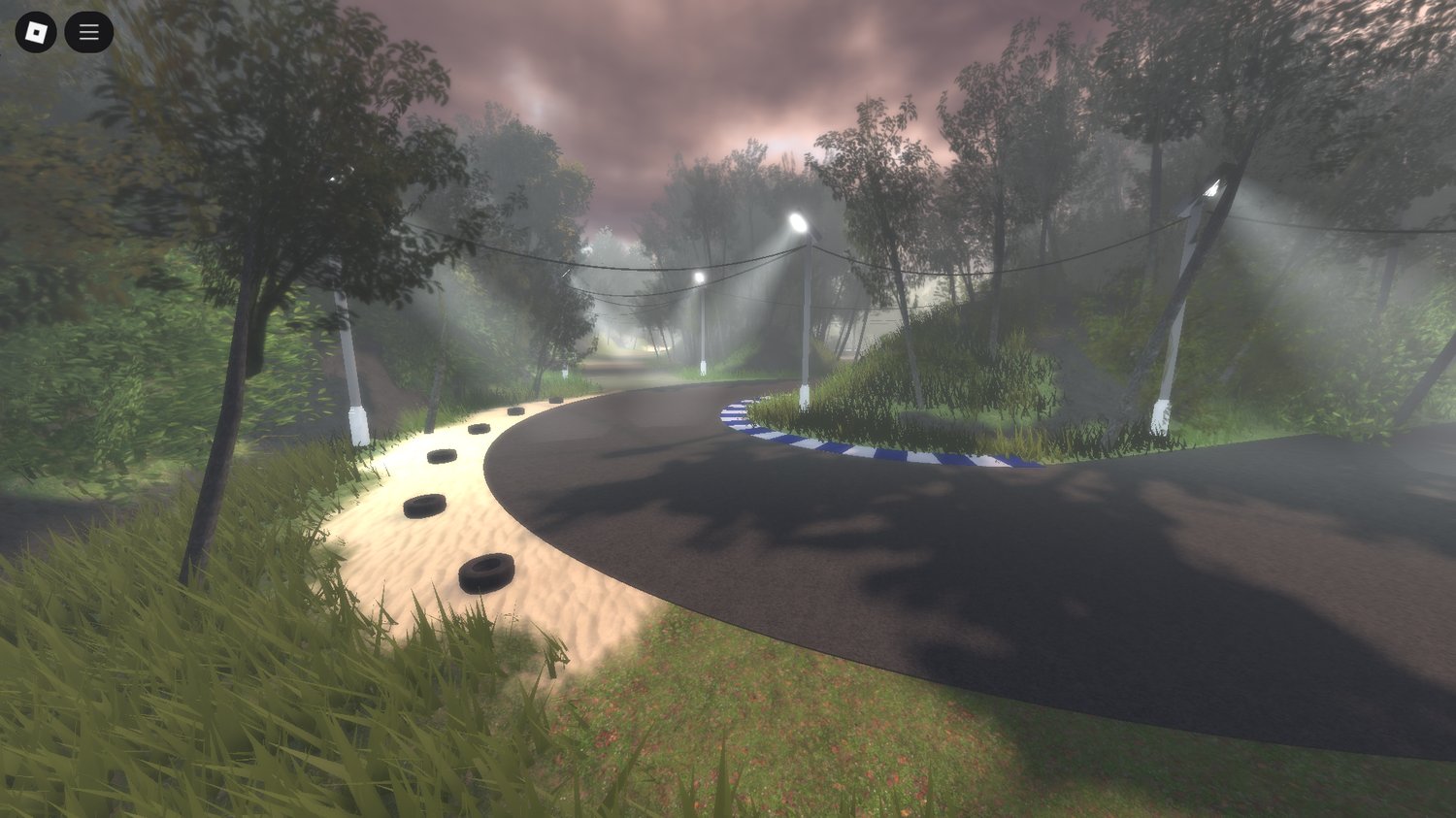 Natural terrain surrounding the drift path