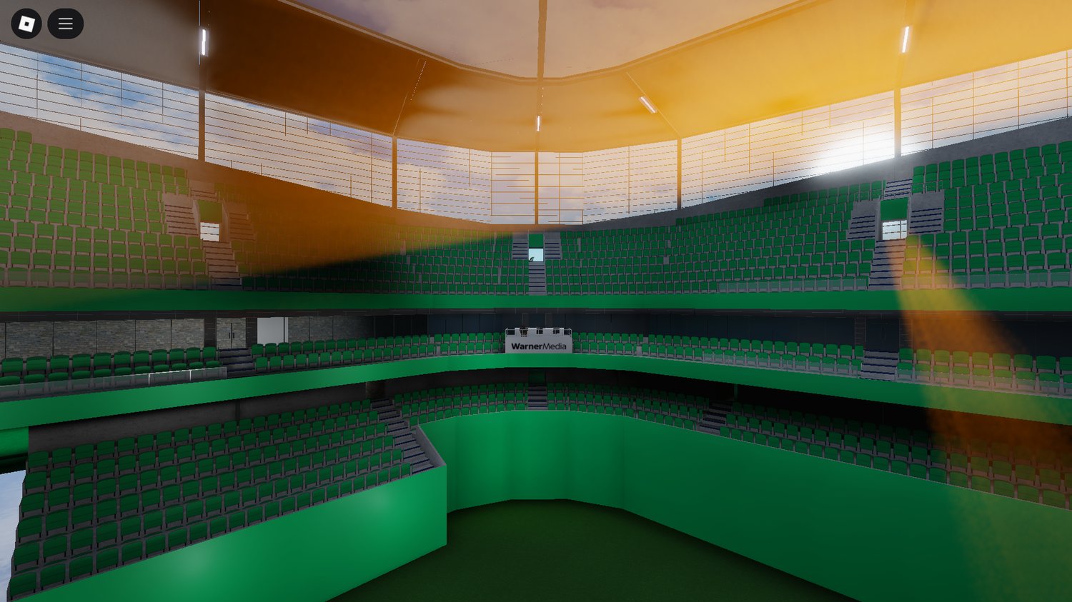 Realistic textures of seating rows and walkways