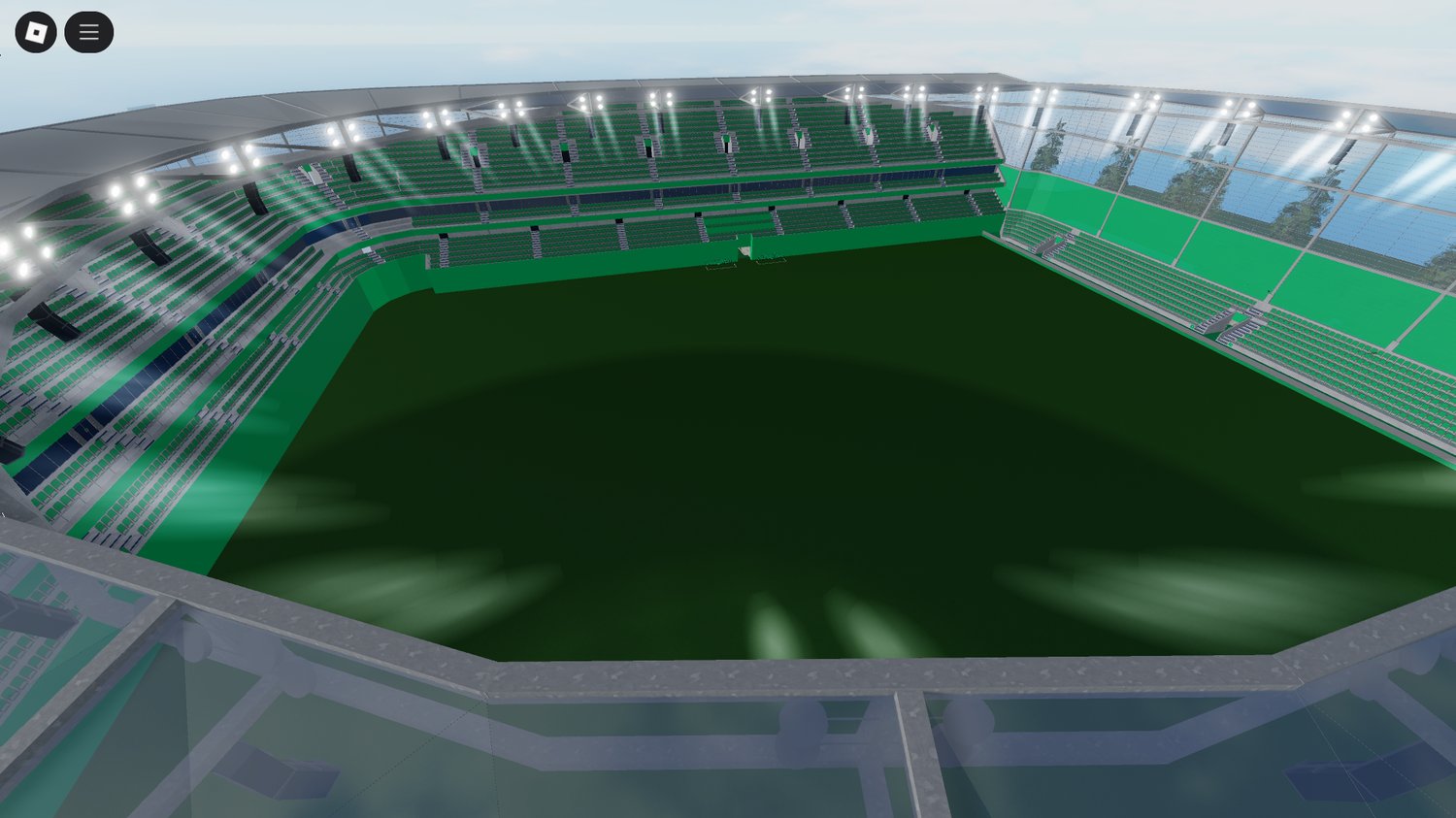 Inside view of seating and football field