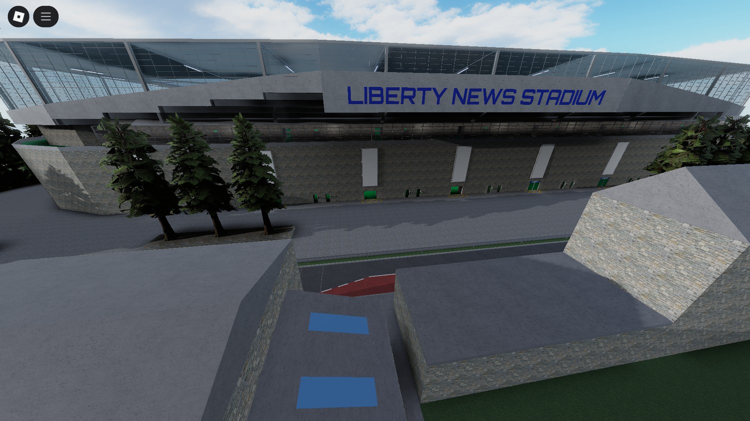 British-style street at spawn near stadium