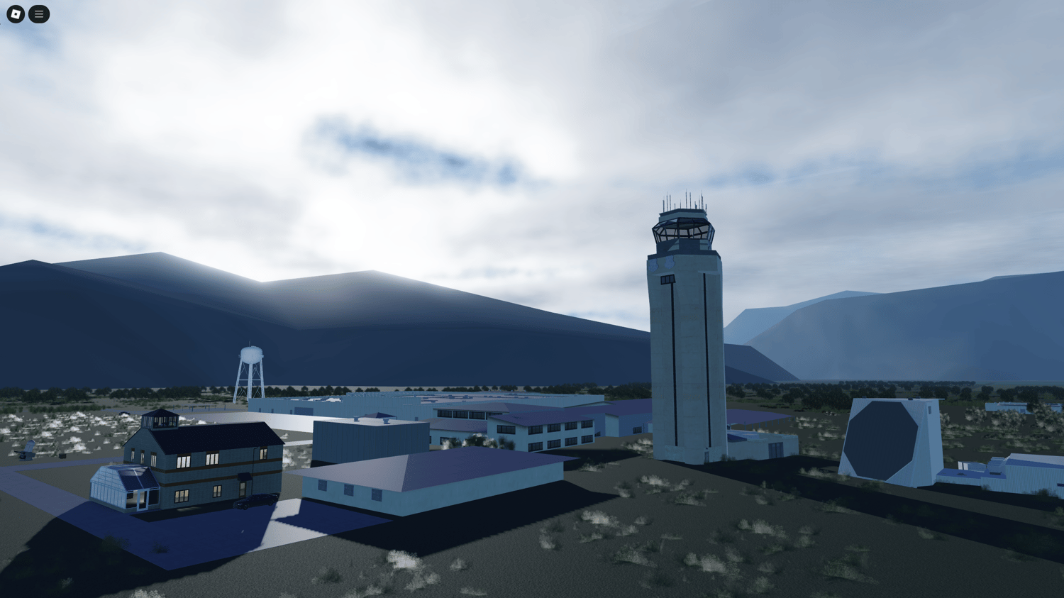 Mountain backdrop in US Air Force RP map