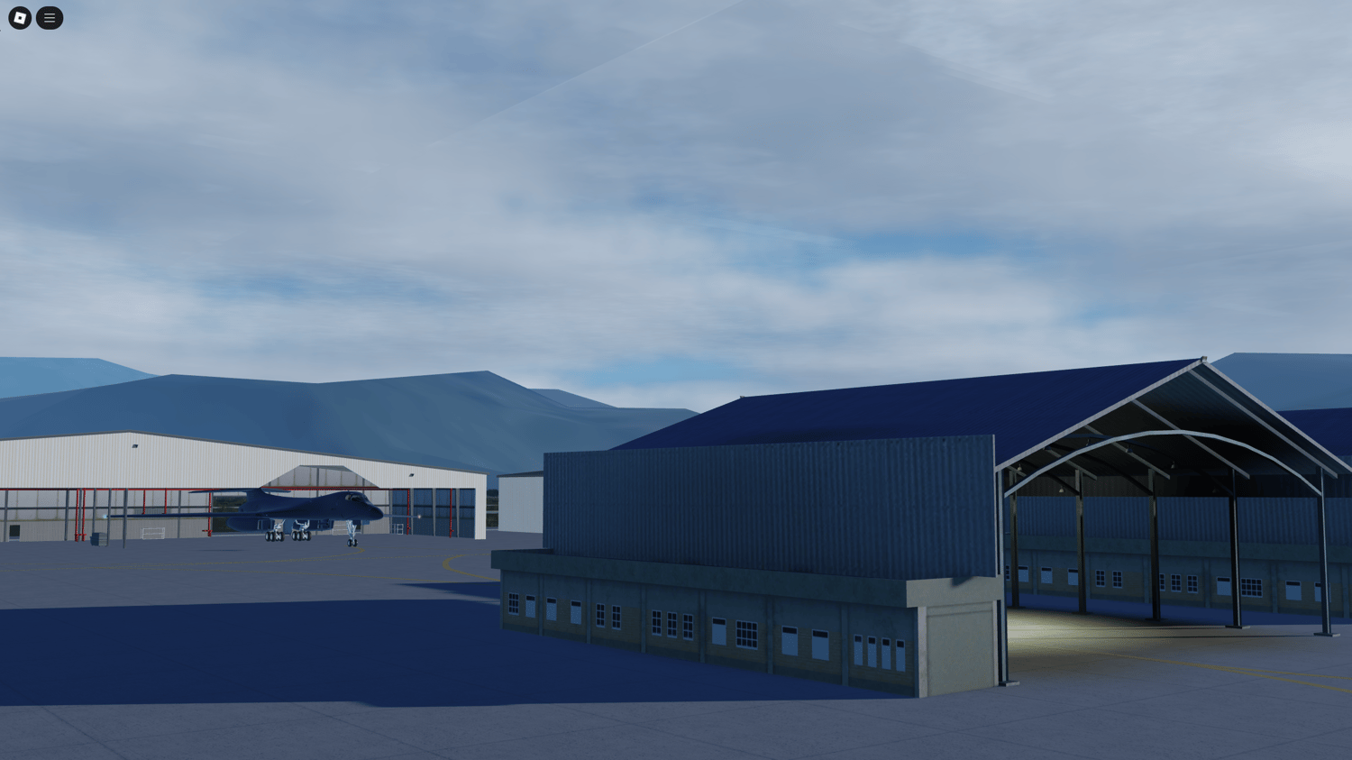 Airfield ready for takeoff and defense scenarios