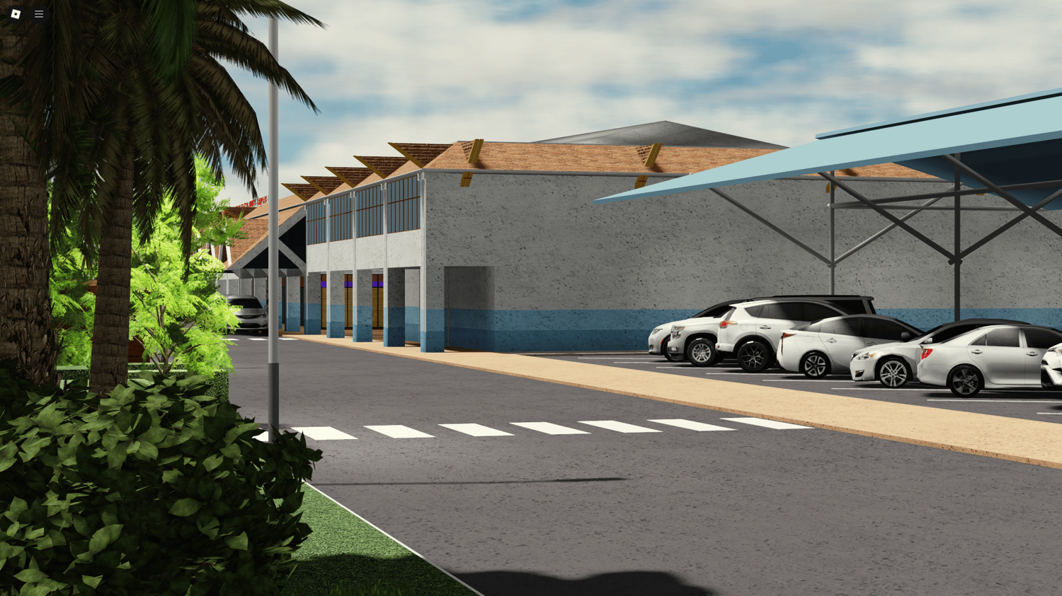 PBR textured runway and taxiway in Roblox airport