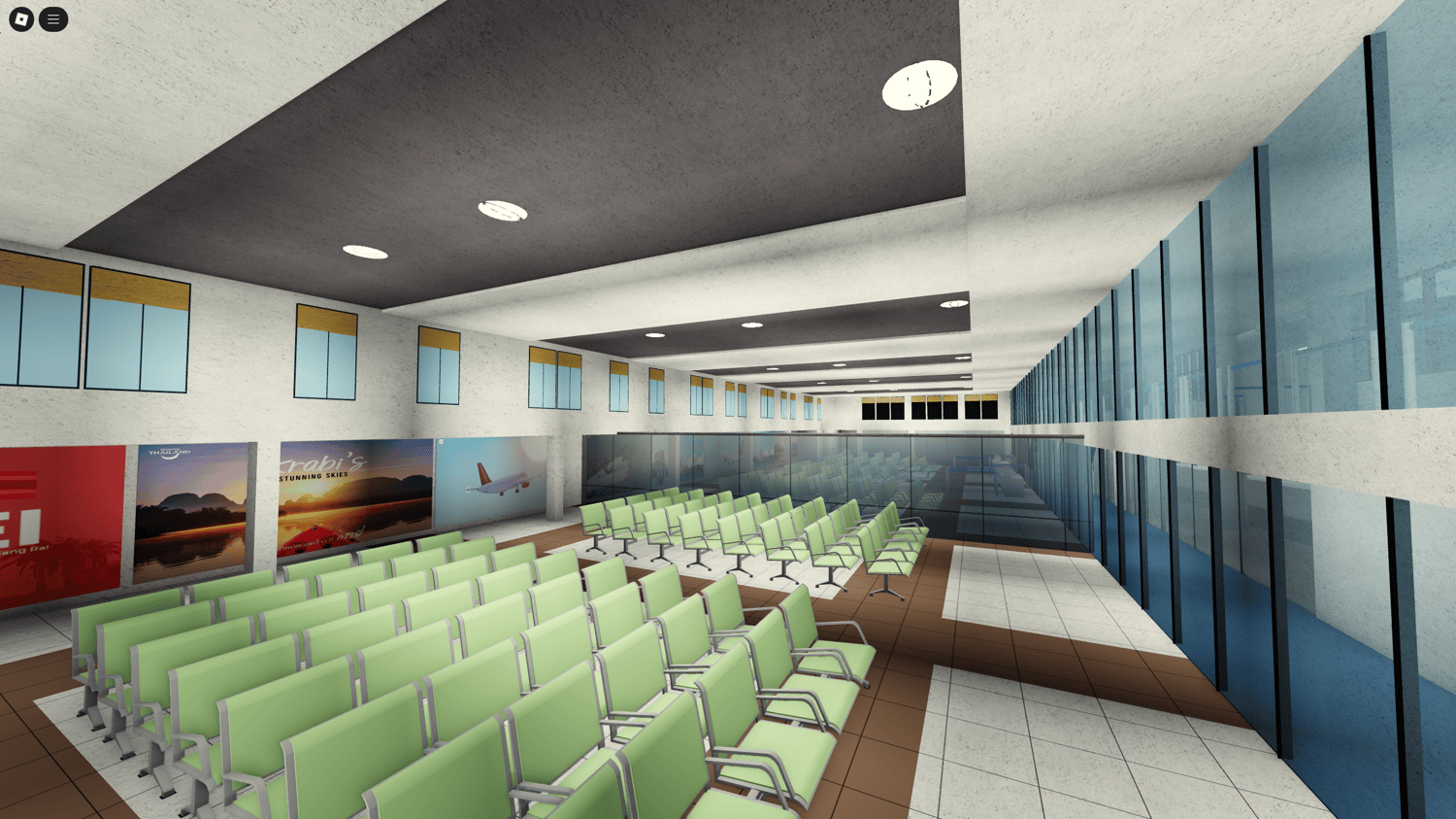 Realistic Thailand airport scenery in Roblox