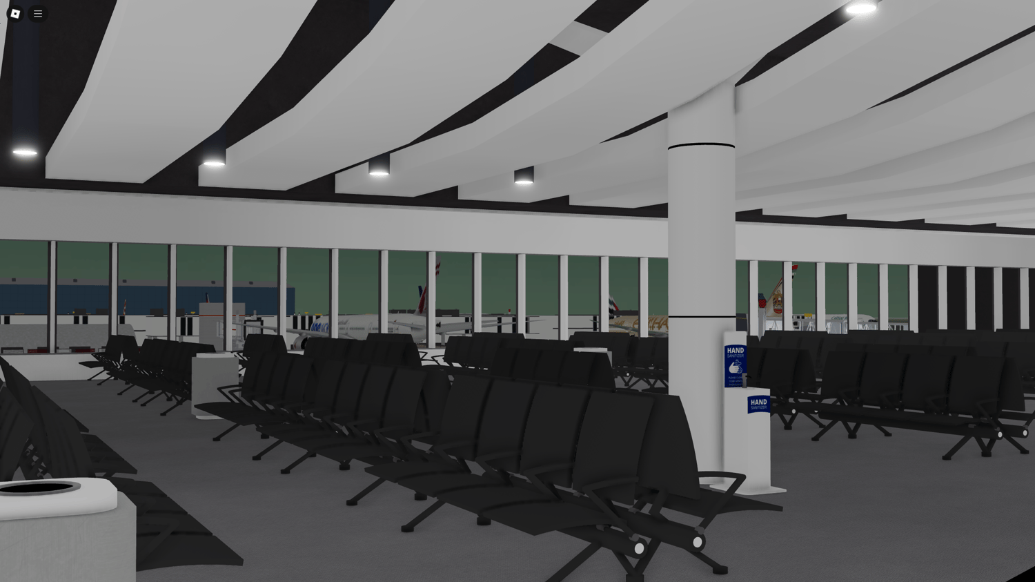 Terminal 2 and 3 layout for aviation games