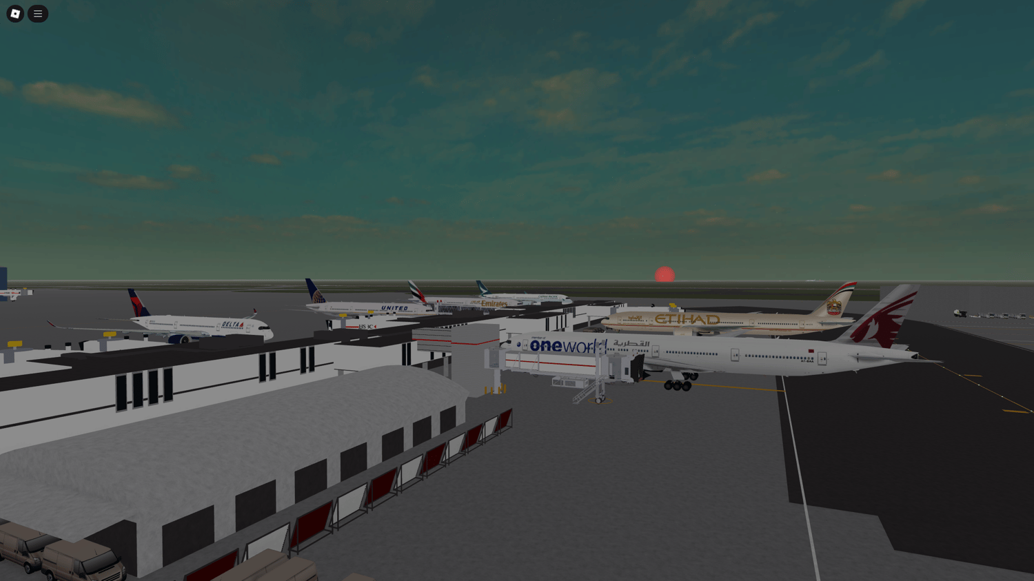 Roblox Heathrow airport check-in and lounge
