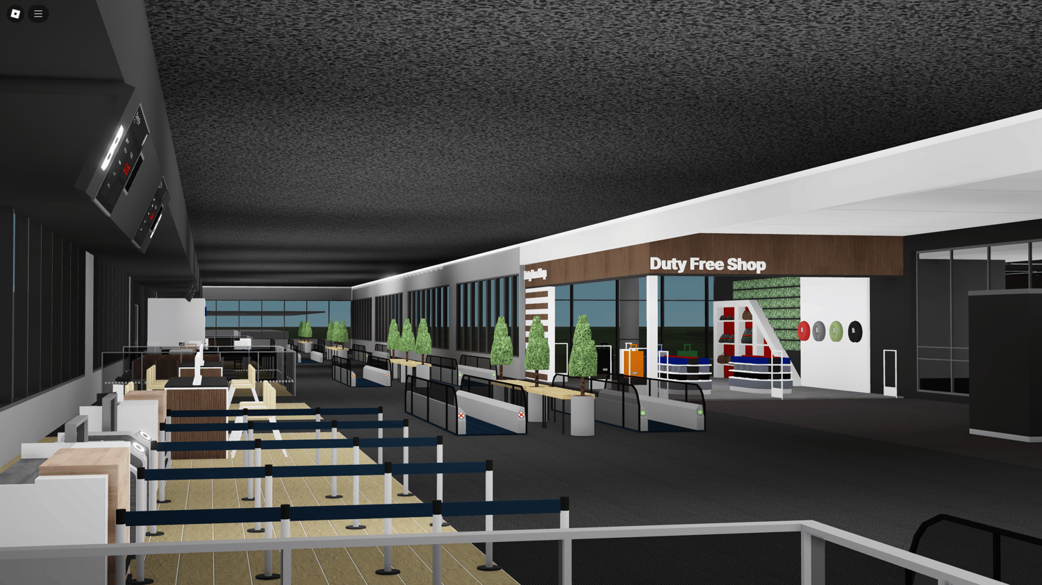 Realistic Roblox airport with tree scenery