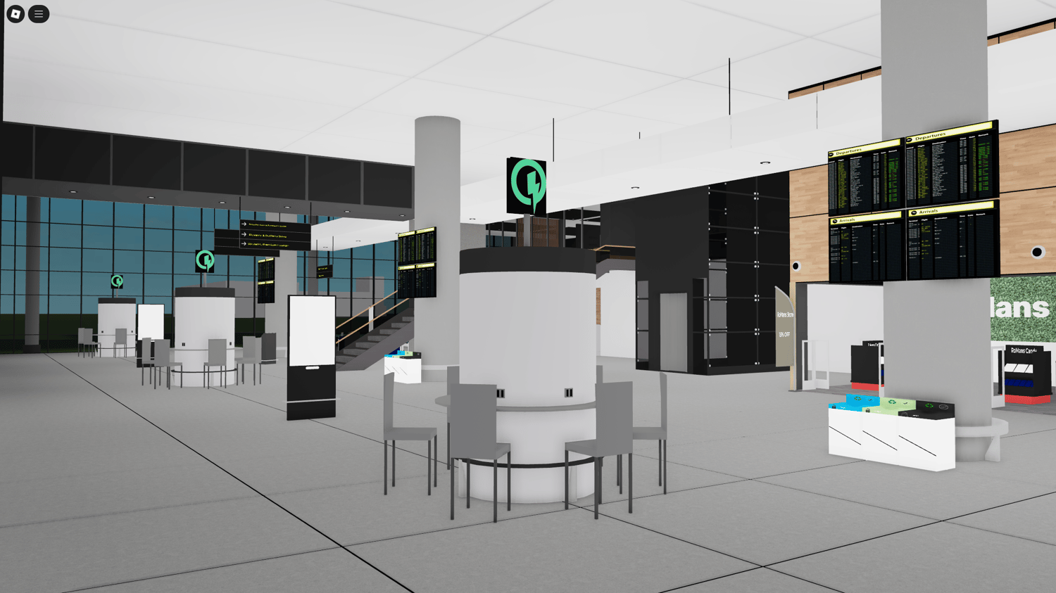 Roblox airport map with 11 detailed gates