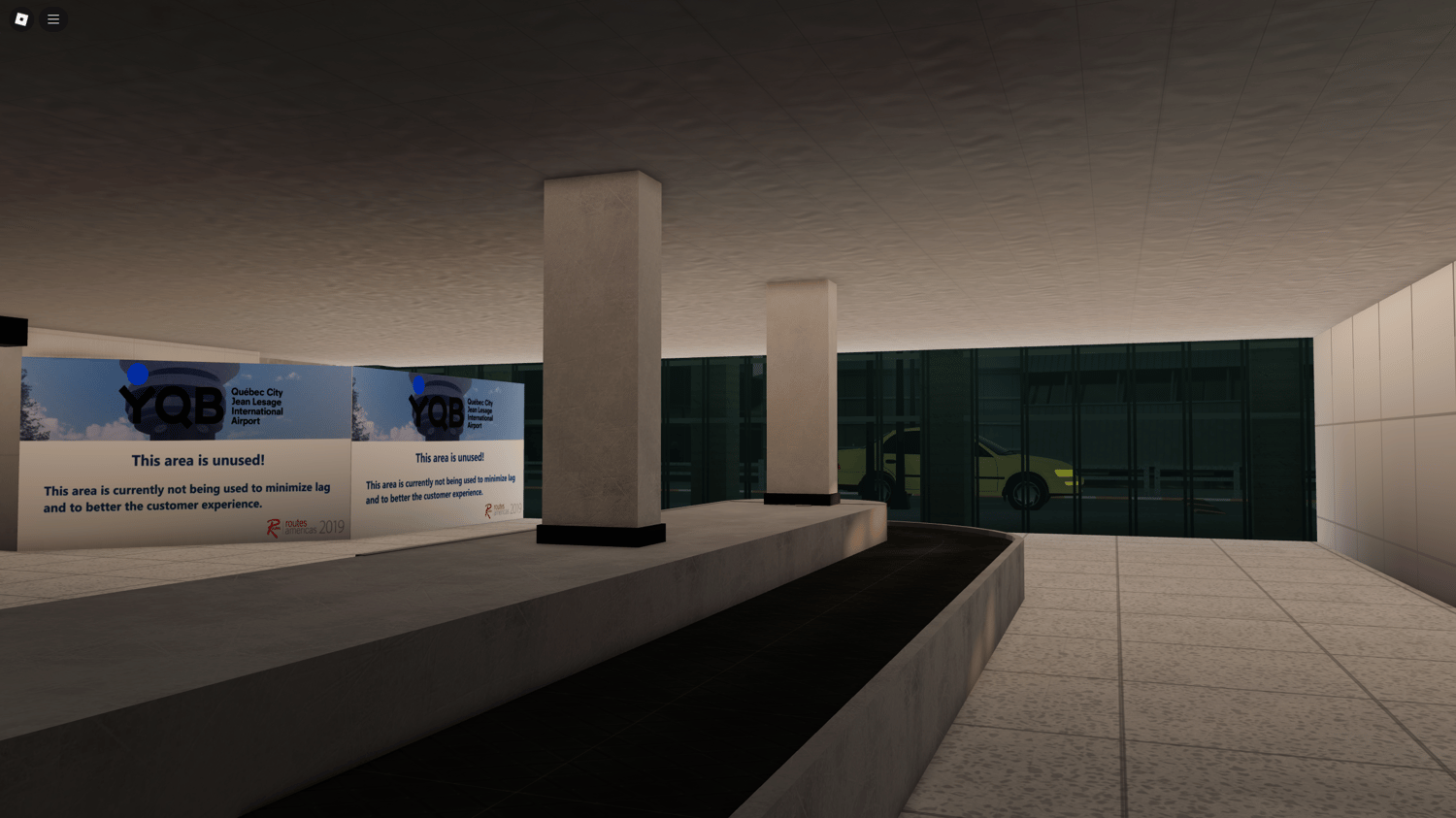 Terminal gate view at Jean Lesage Airport