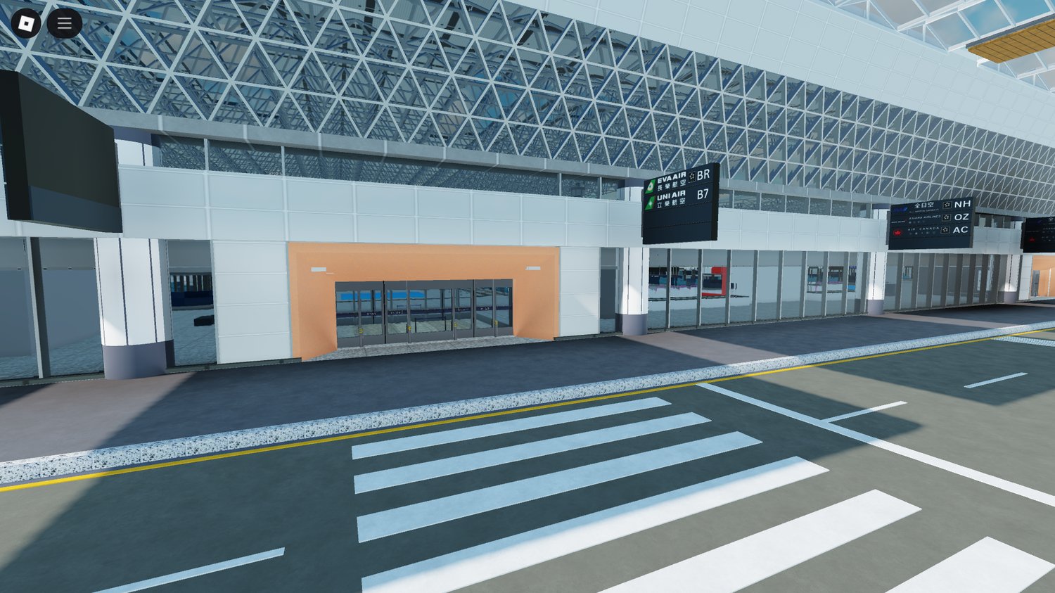 PBR-textured Roblox map of Taipei Taoyuan Airport for aviation roleplay and simulations