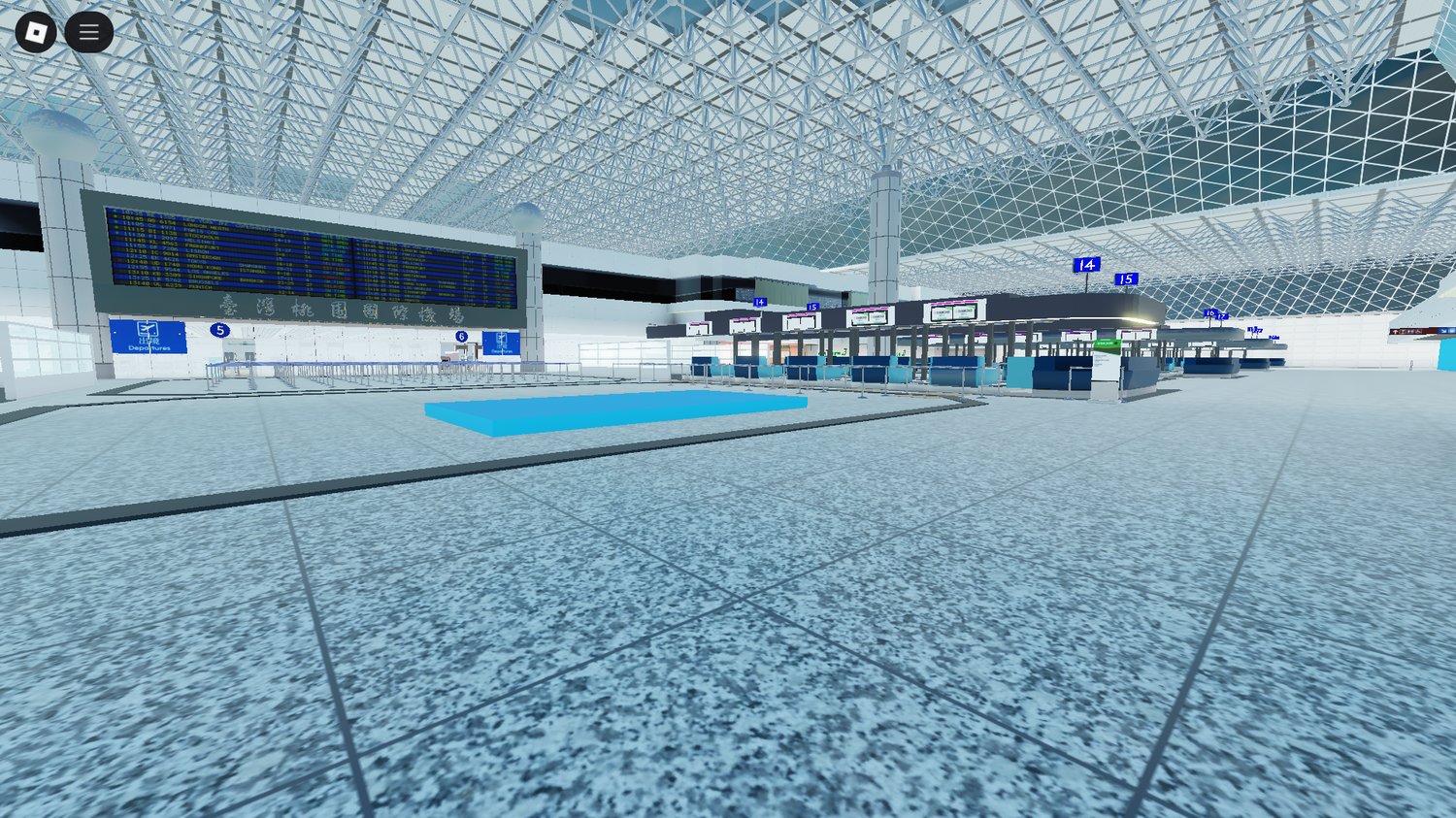 Runway and apron area at Taoyuan T2 – Roblox airport with full realism