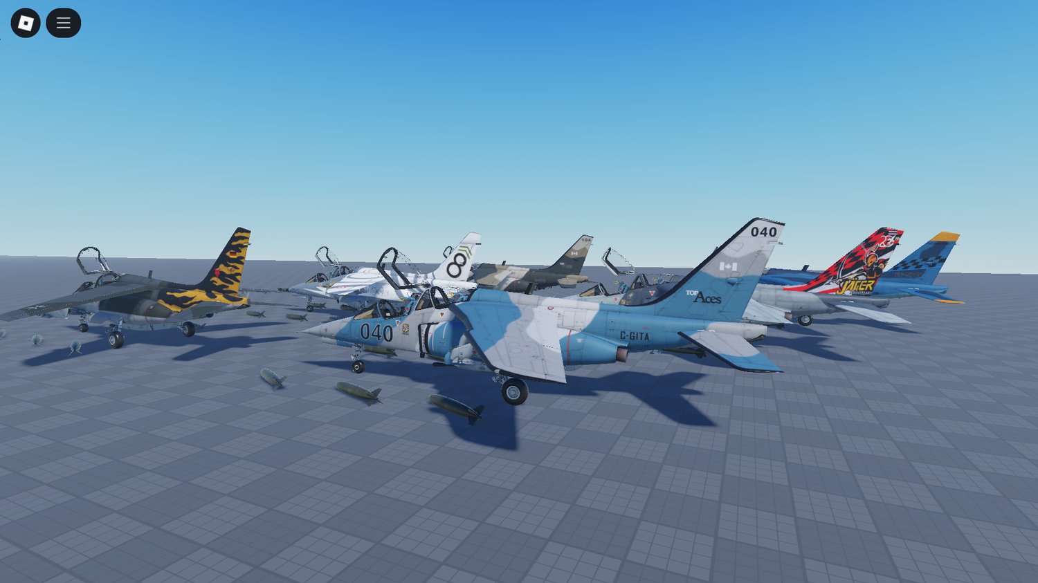 Alpha Jet A taking off with animated landing gear