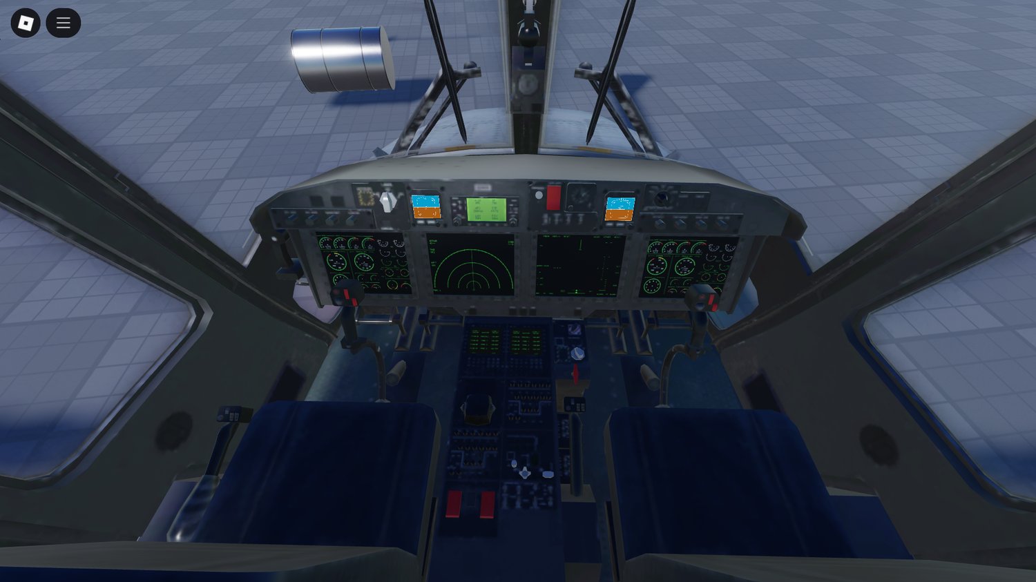 Rotor blades spinning in detailed animation