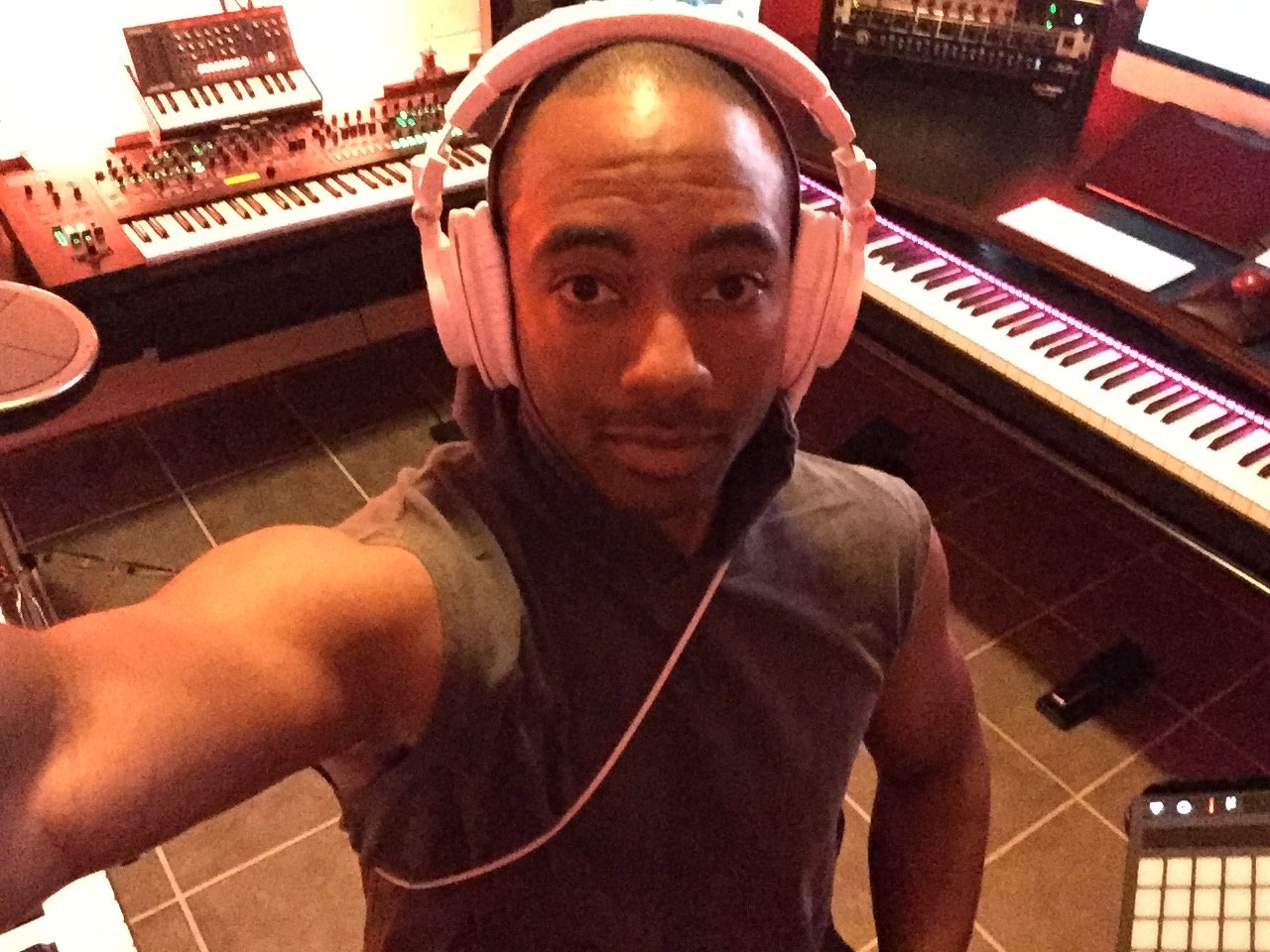 Stephan Earl at his recording studio in 2017