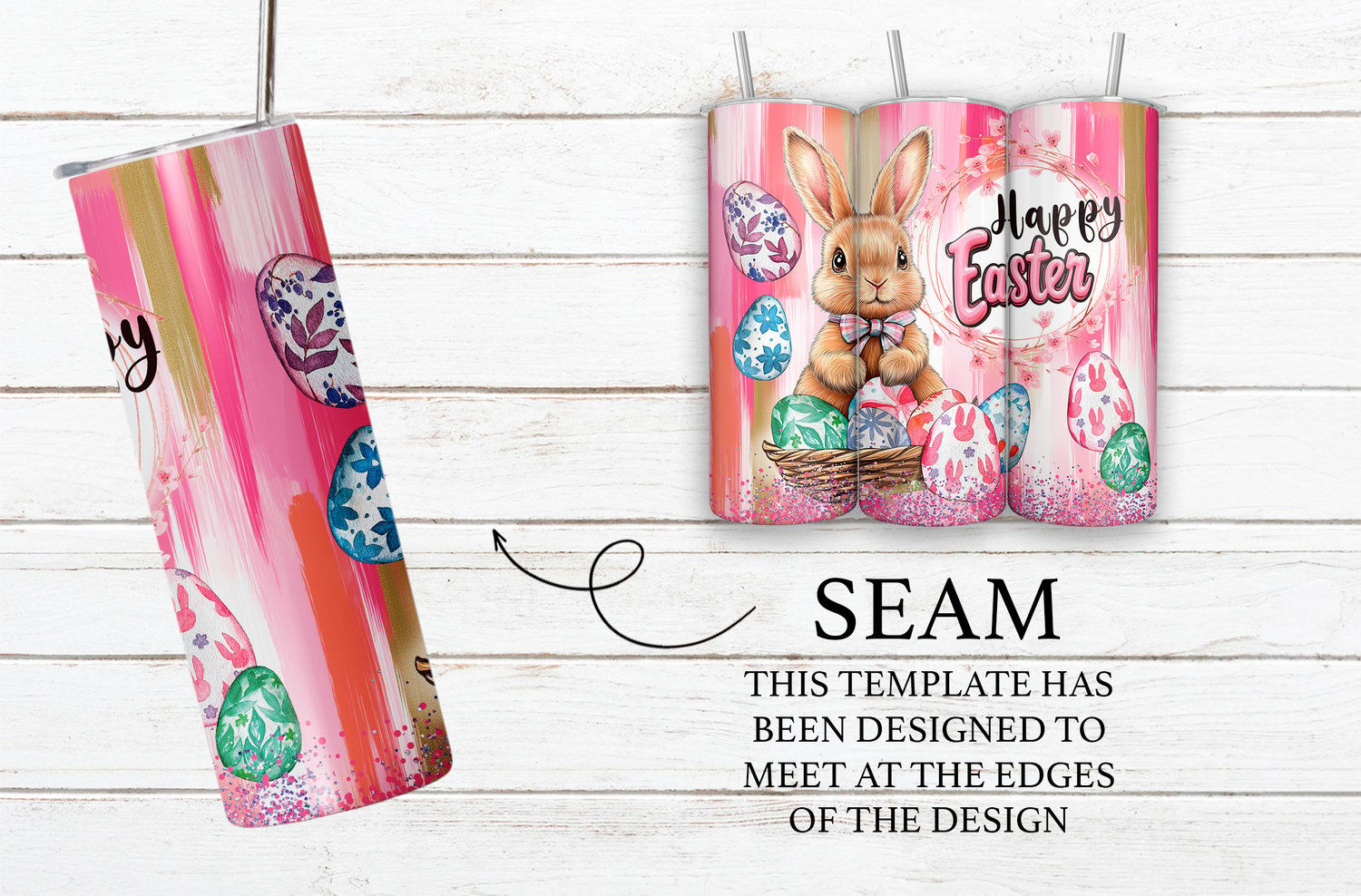 Happy Easter - 20oz Tumbler Wrap CHRISTIAN - Payhip