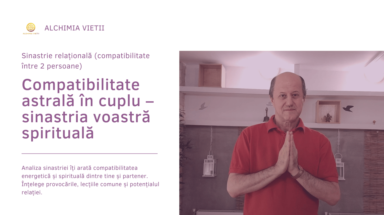 Sinastrie astrologică în cuplu – analiză compatibilitate astrală cu Eugen Mirtz, relații karmice și ghidare spirituală