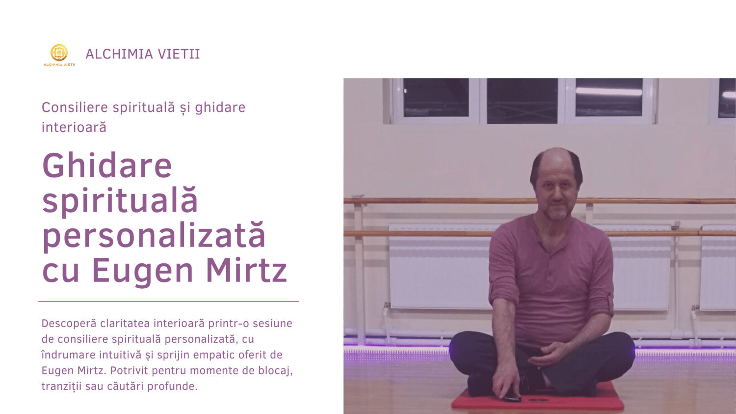 Sesiune de ghidare spirituală cu Eugen Mirtz – claritate interioară, consiliere intuitivă și transformare personală