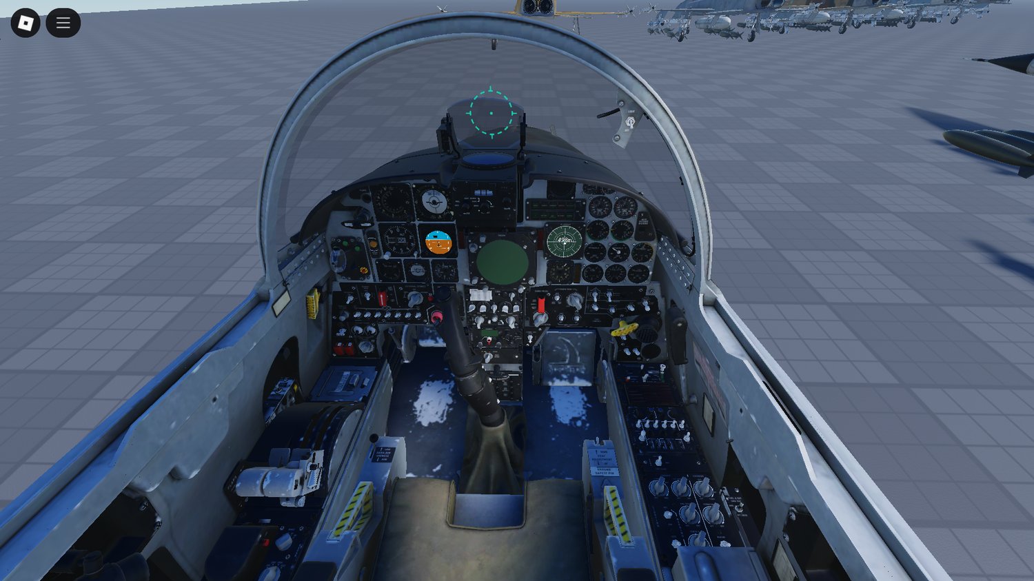 F-5E model showing afterburner visual FX