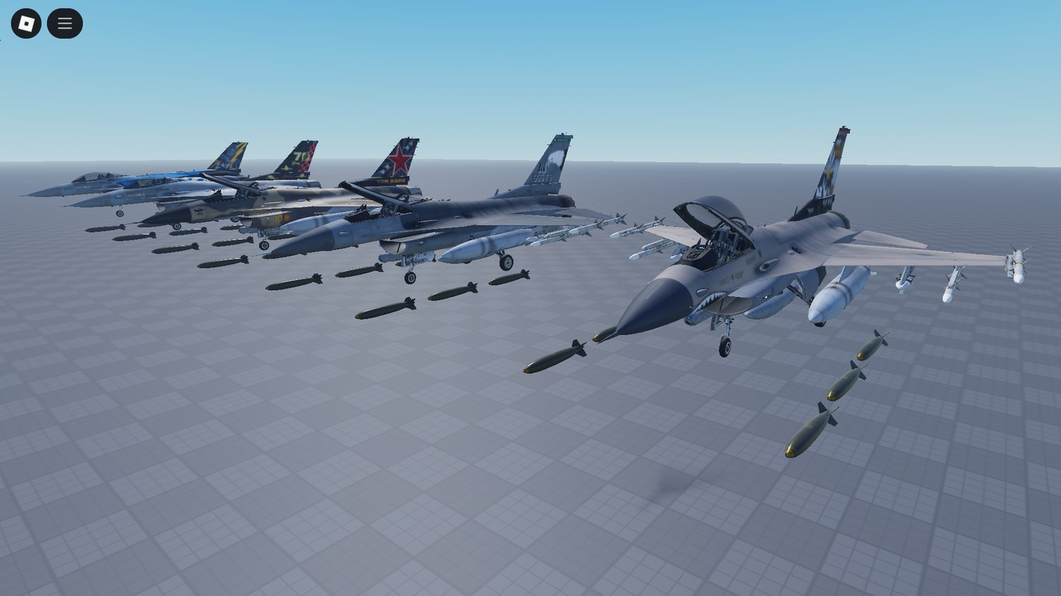 Side view of AMC jet with unique camo skin