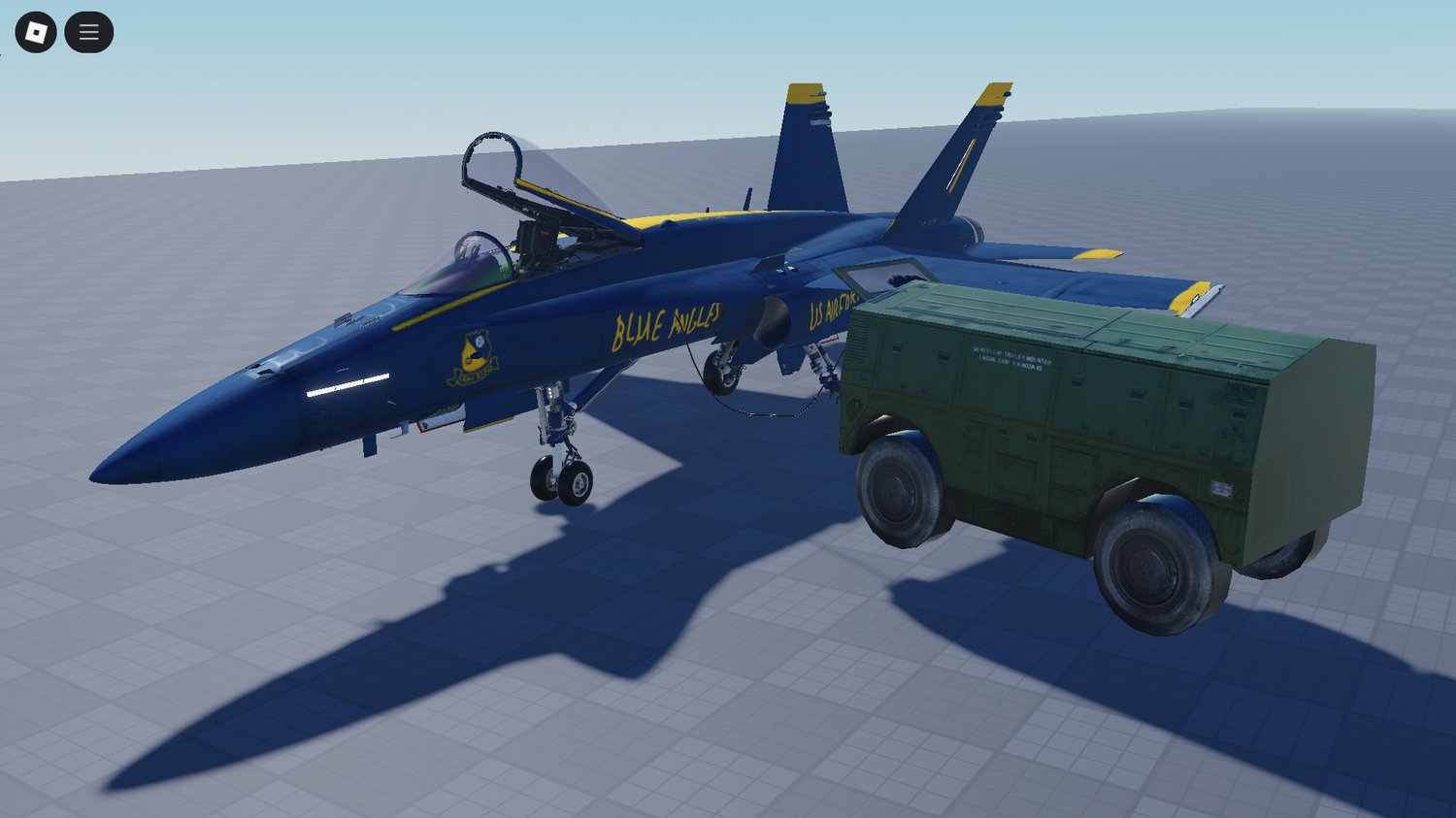 Different FA-18C liveries on display