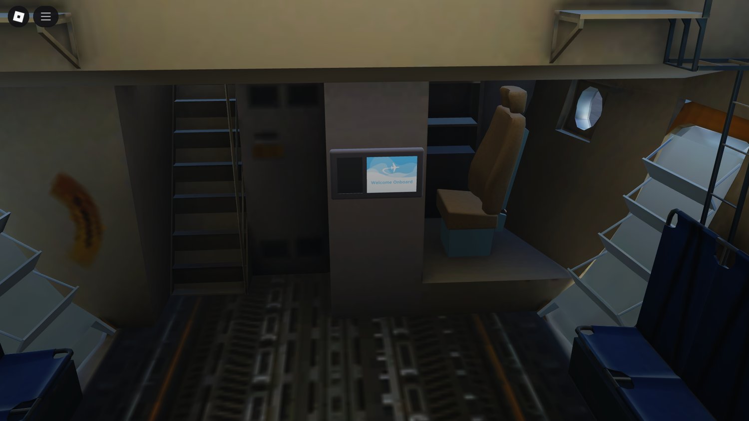 Interior cargo bay shot with troop seating