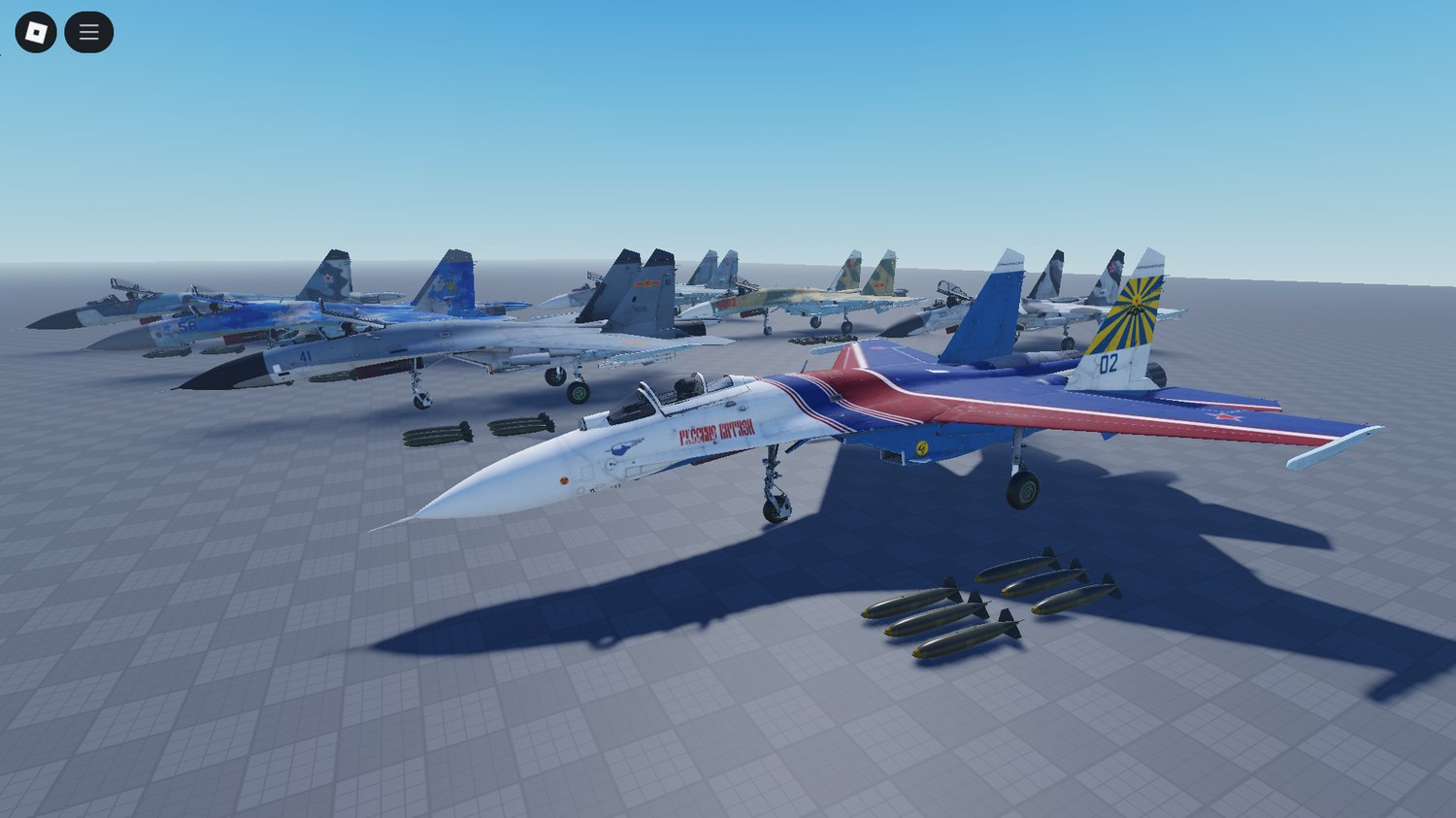 Afterburner FX active on Su-27 engine