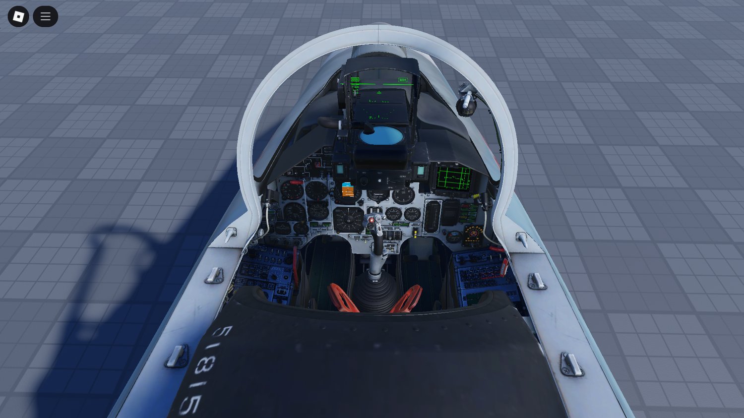 Cockpit and windshield close-up