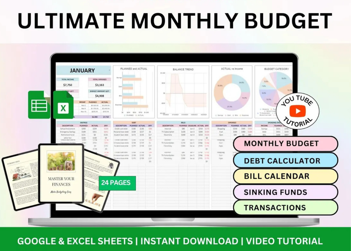 monthly budget template