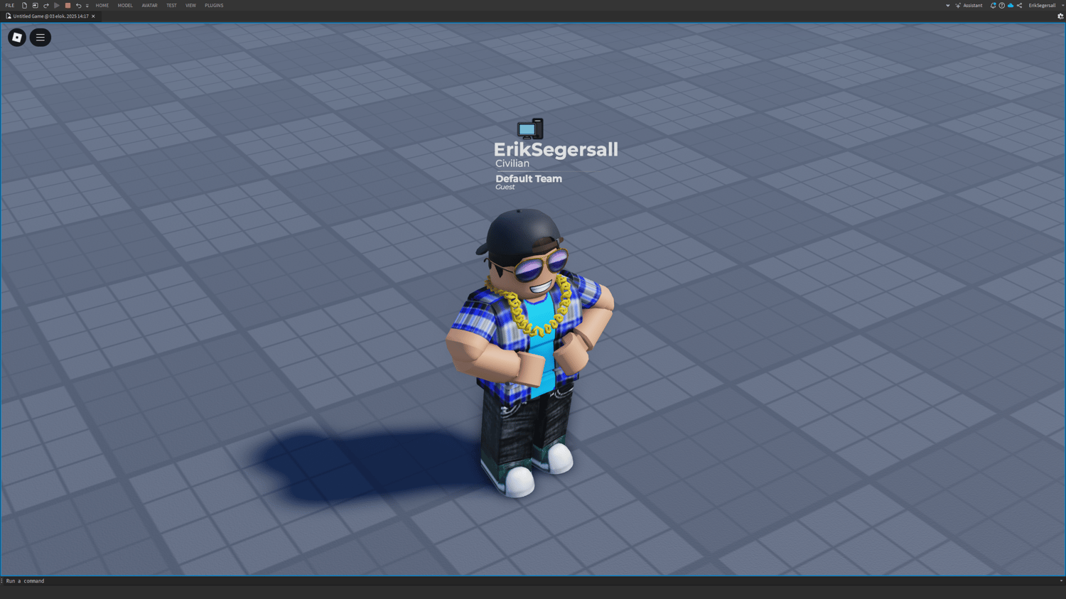 Team and console tag above player character