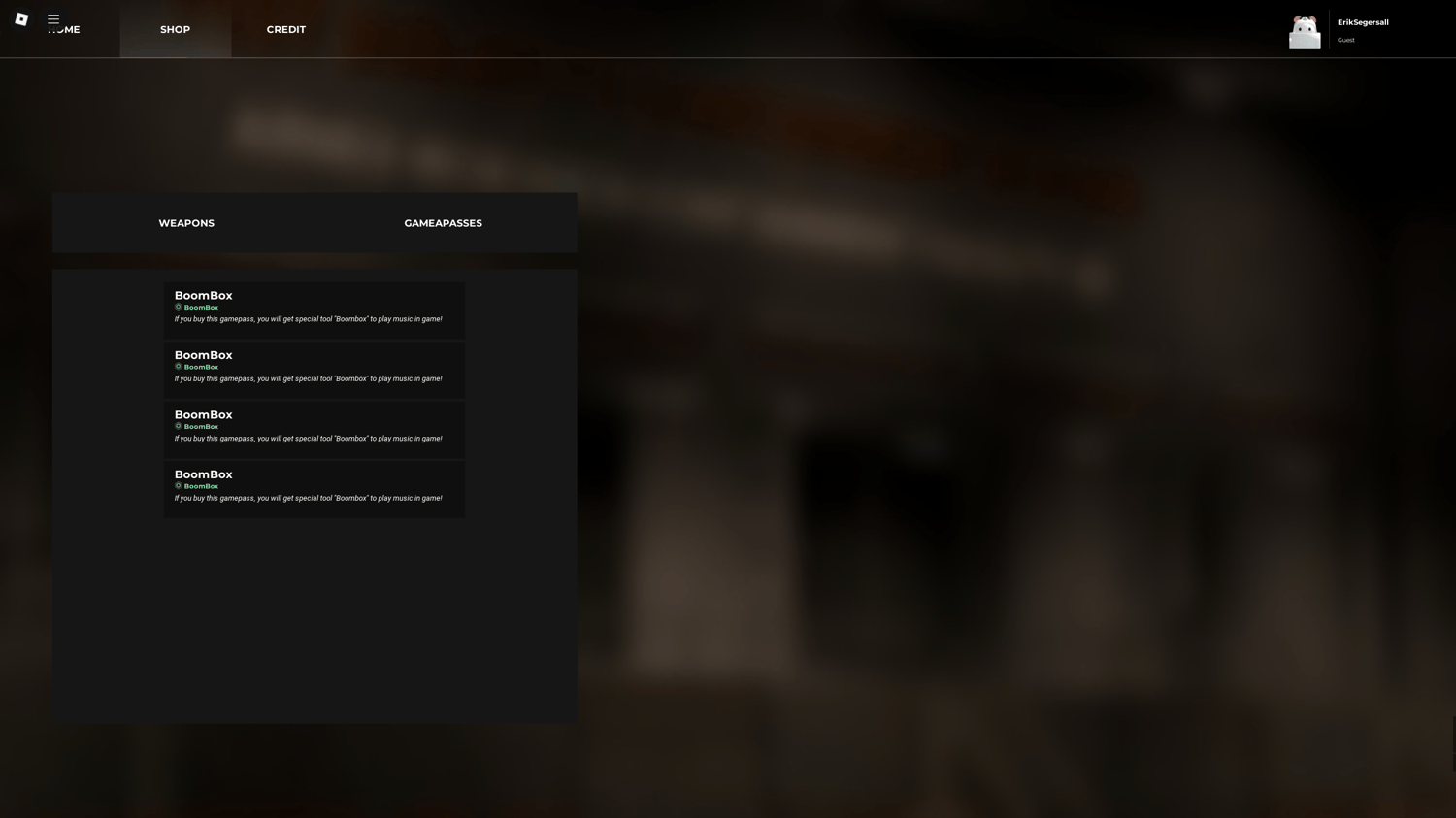 Gamepass showcase on main menu home screen